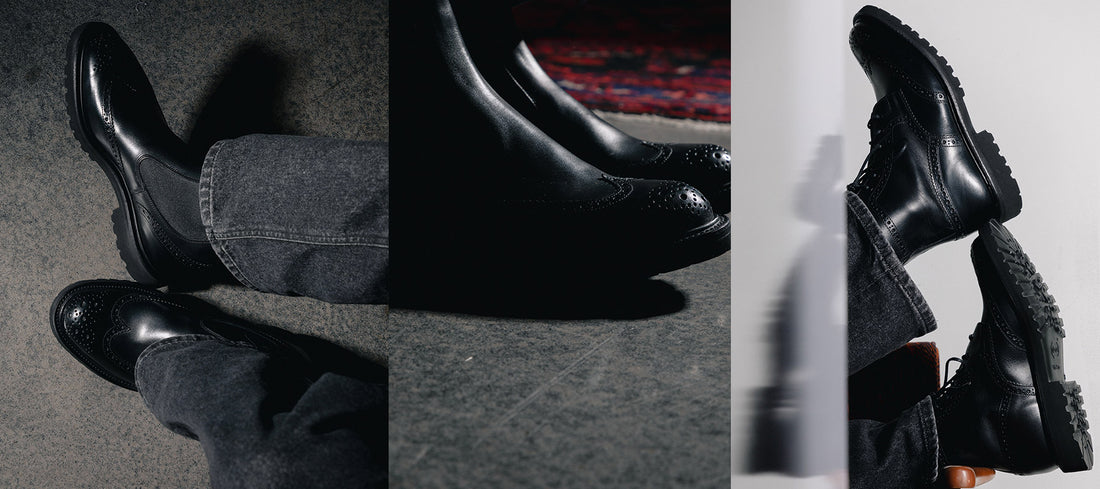 Tricker's Henry and Stow Boots in Olivvia Leather