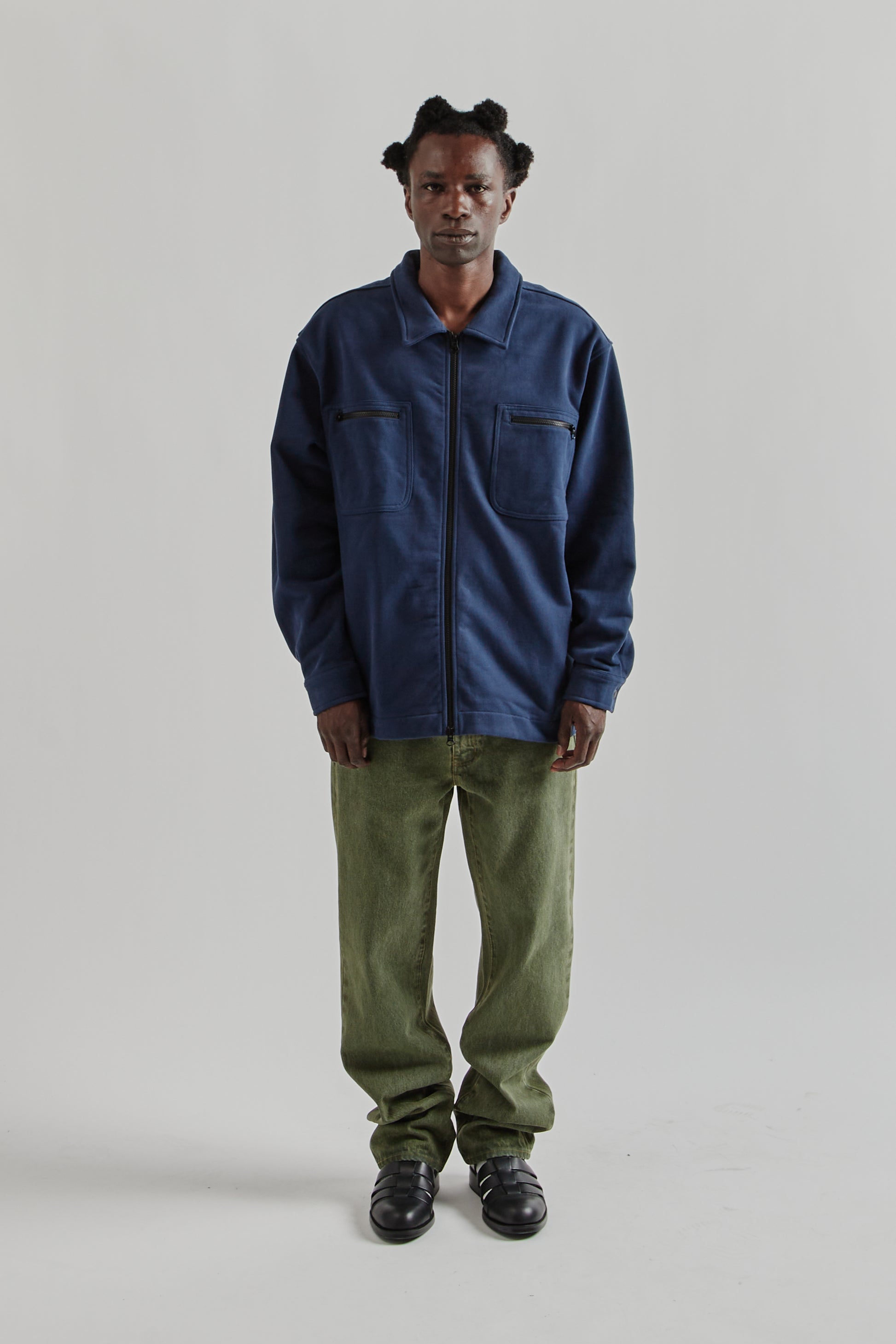 Adsum SS25 Fleece Overshirt Dark Navy 1