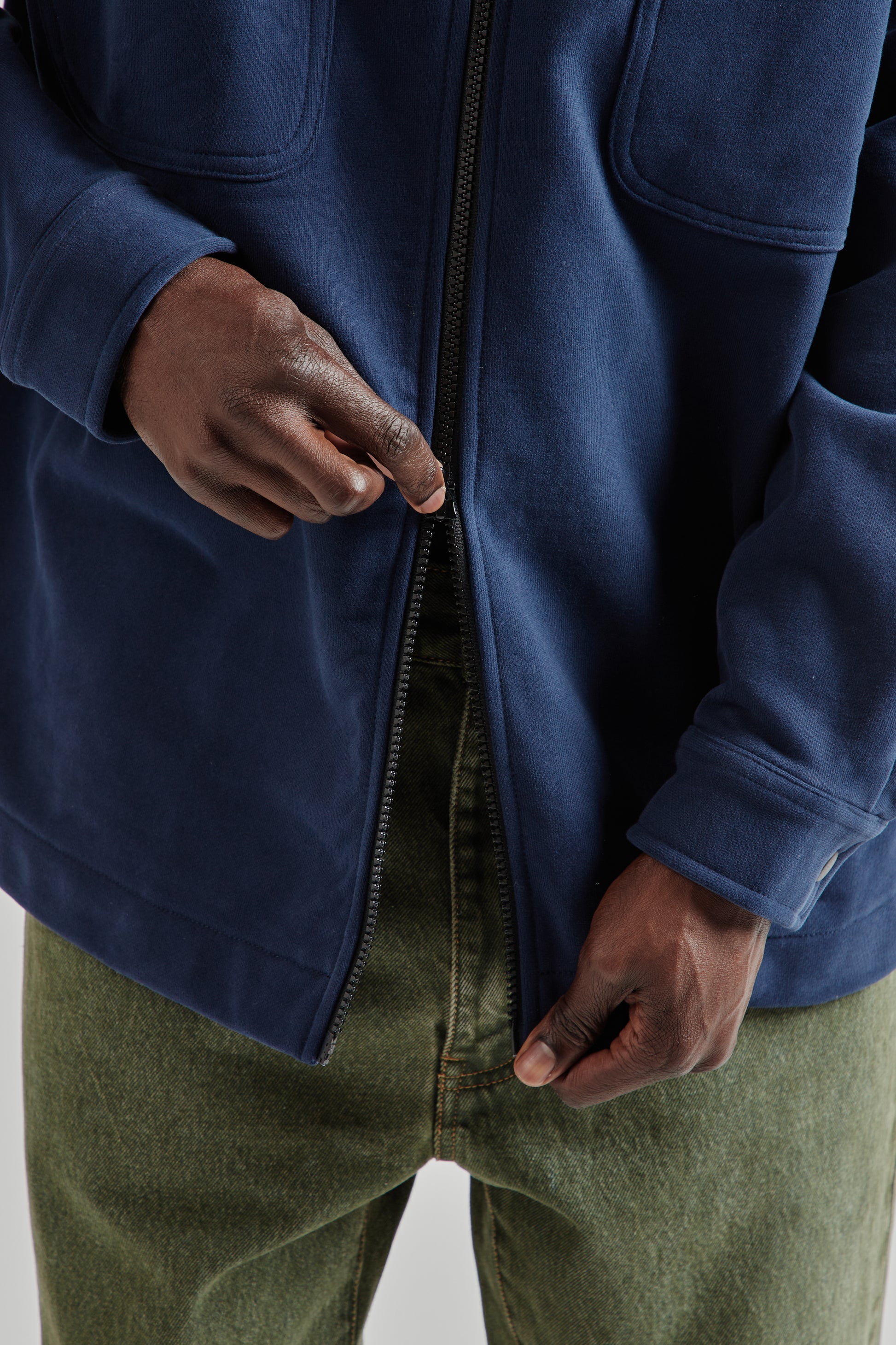 Adsum SS25 Fleece Overshirt Dark Navy 10