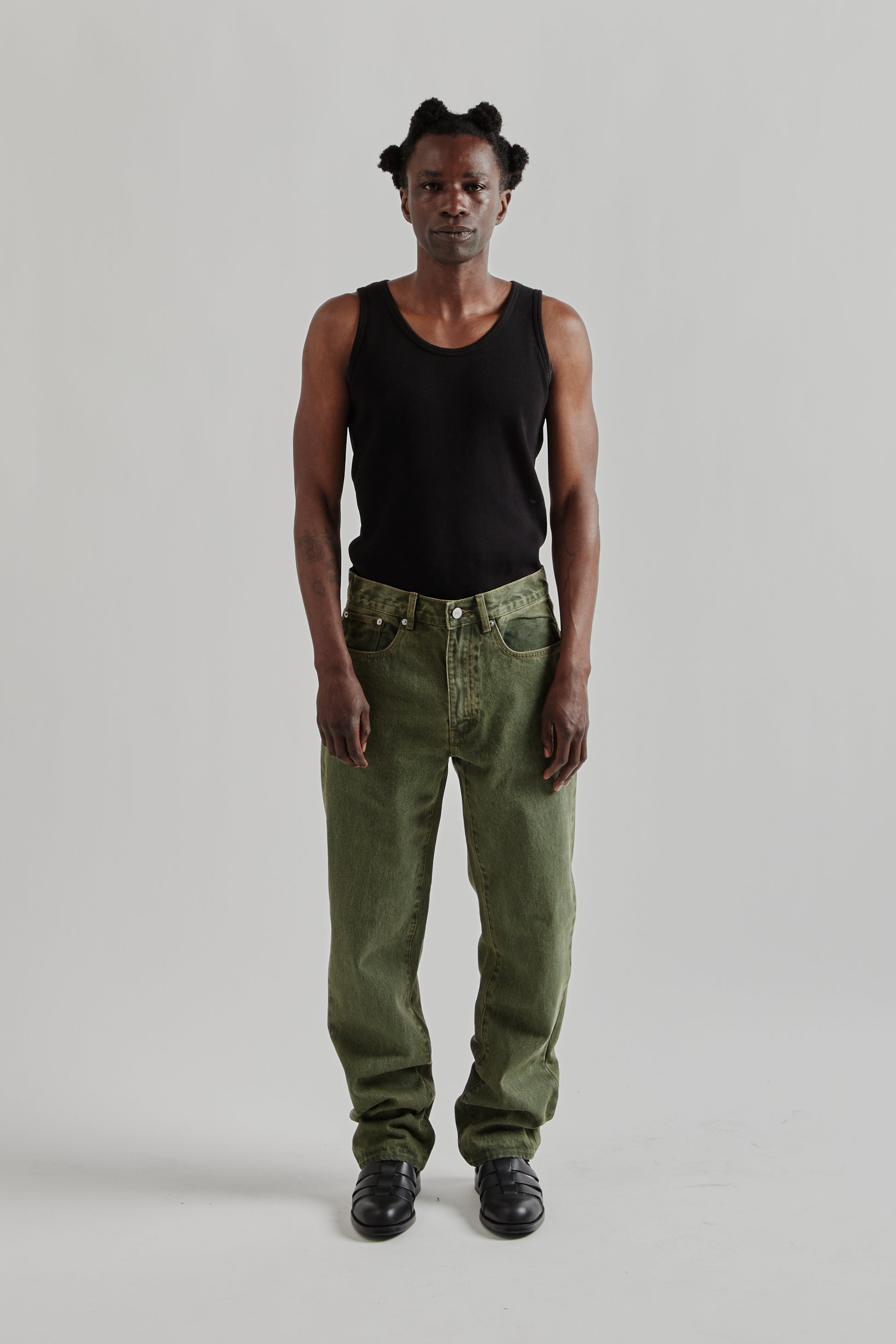 Adsum SS25 Relaxed Fit OD Denim OD Green 1
