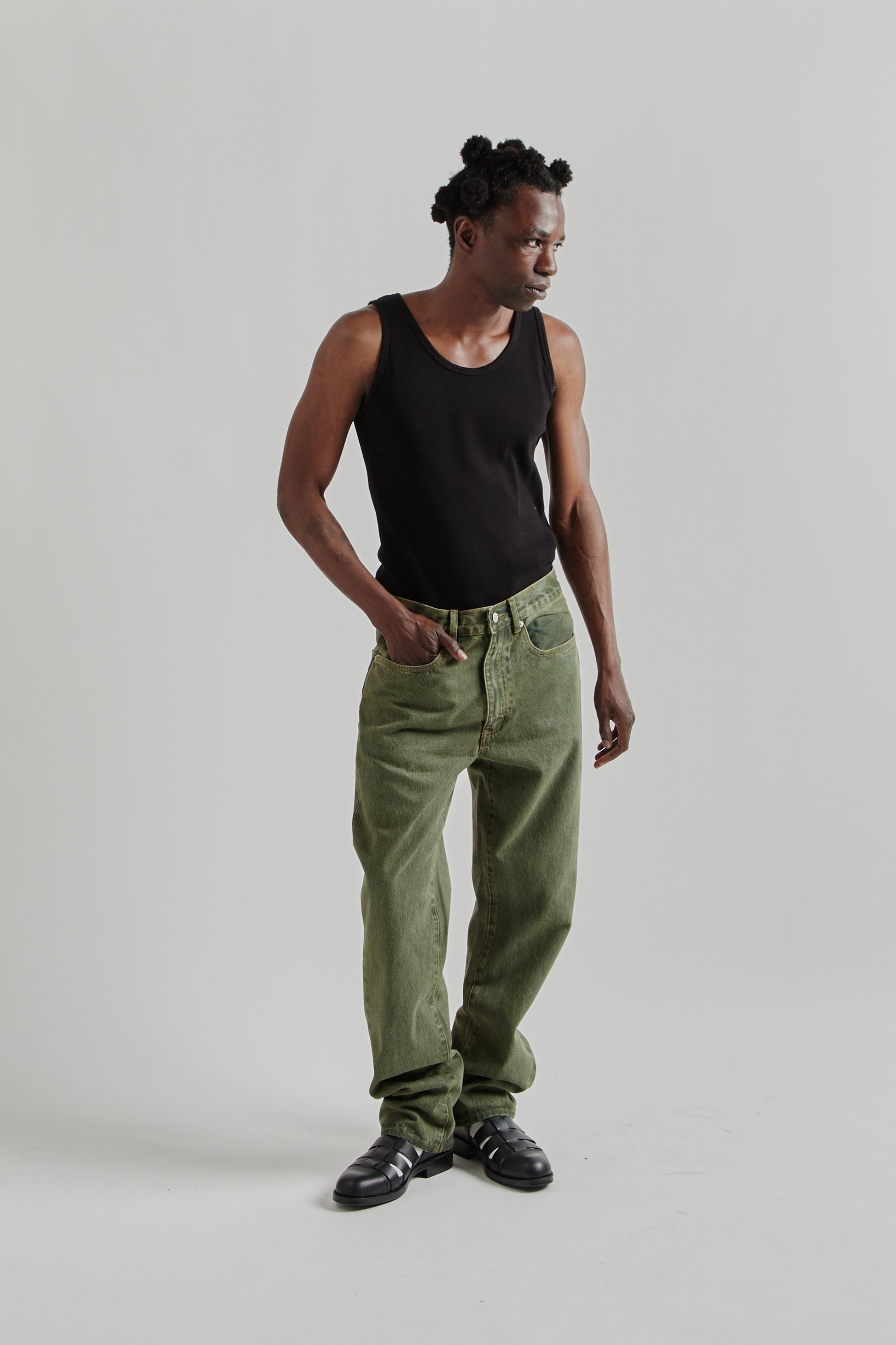 Adsum SS25 Relaxed Fit OD Denim OD Green 10