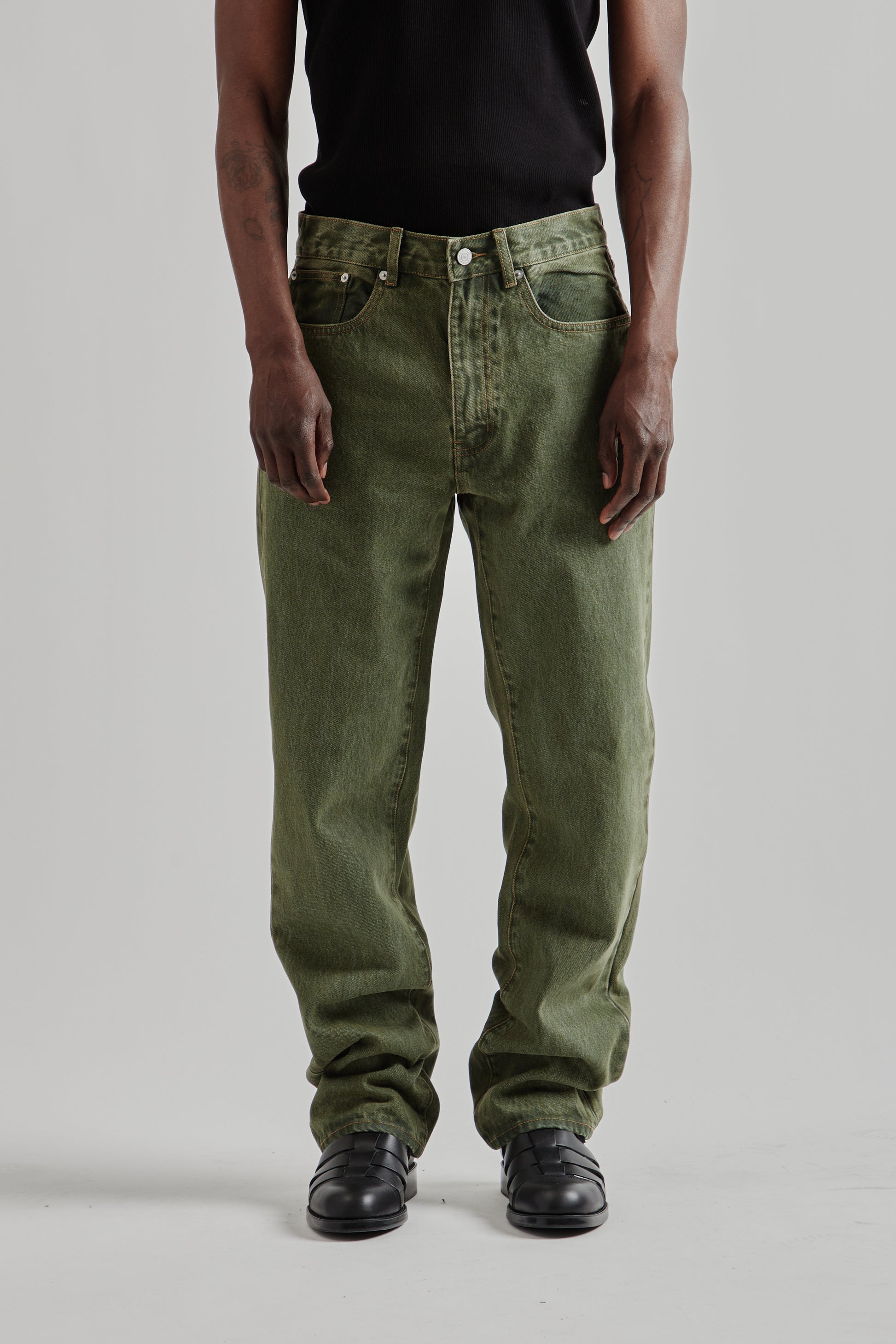 Adsum SS25 Relaxed Fit OD Denim OD Green 2