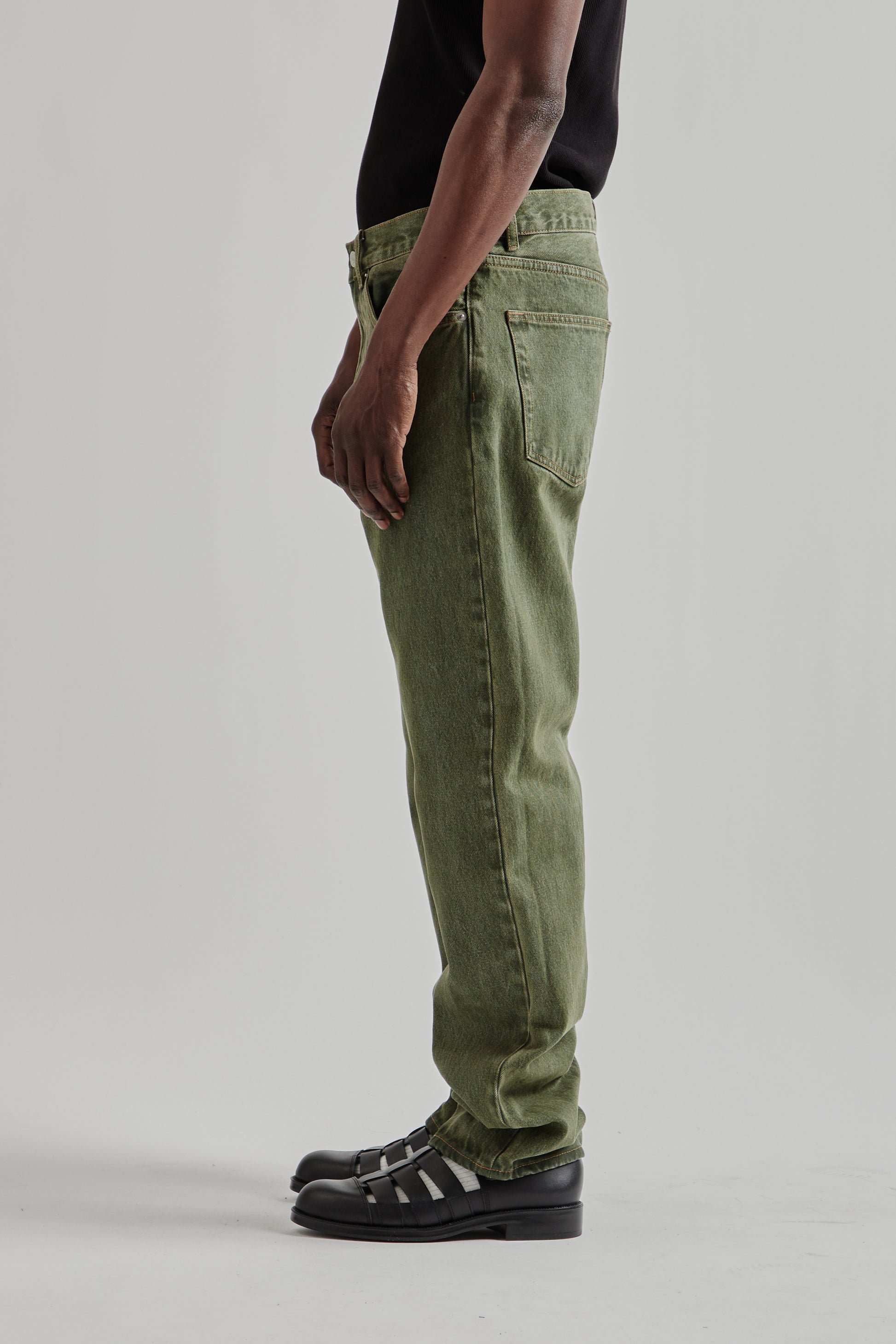 Adsum SS25 Relaxed Fit OD Denim OD Green 3