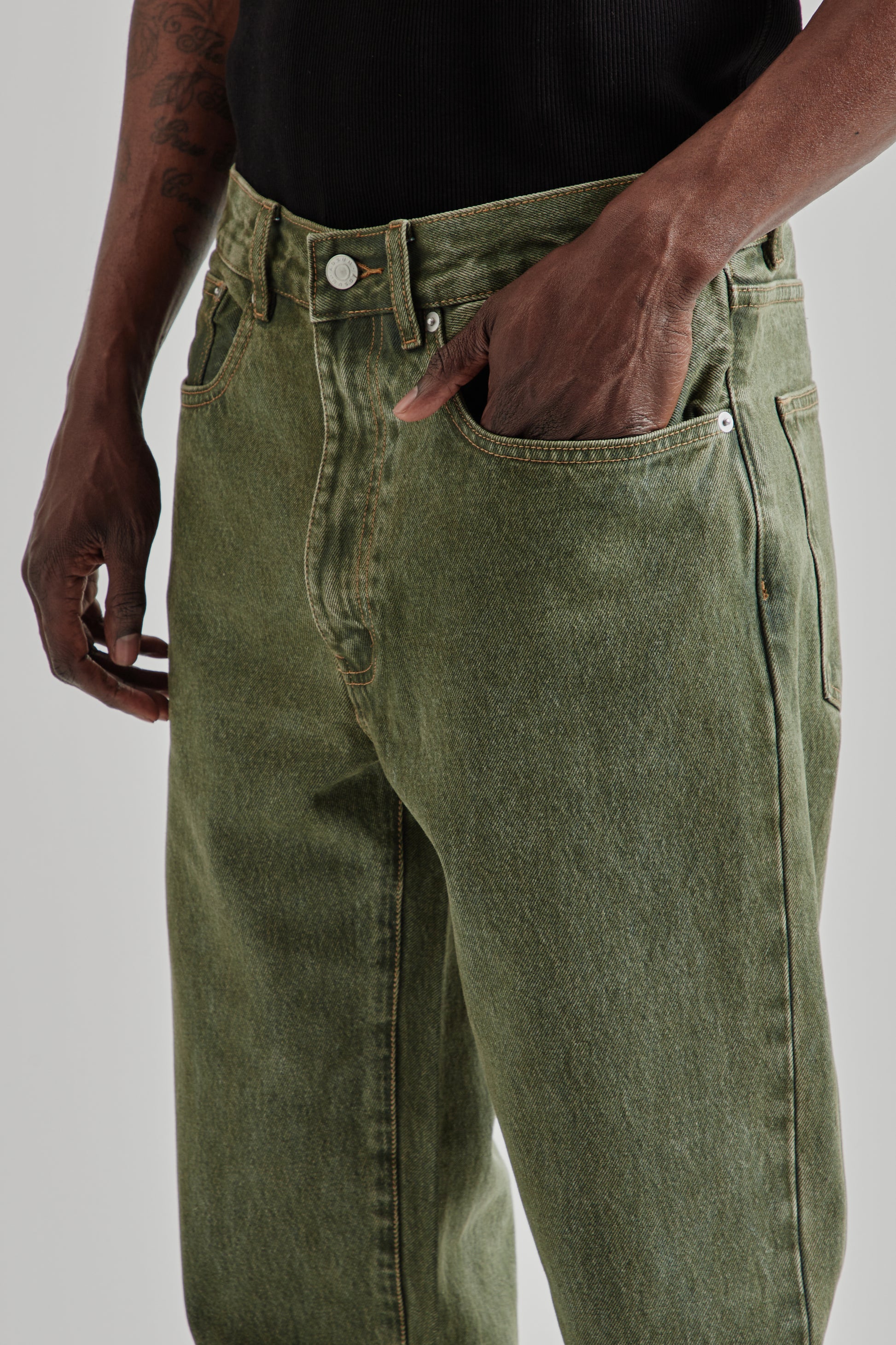 Adsum SS25 Relaxed Fit OD Denim OD Green 7