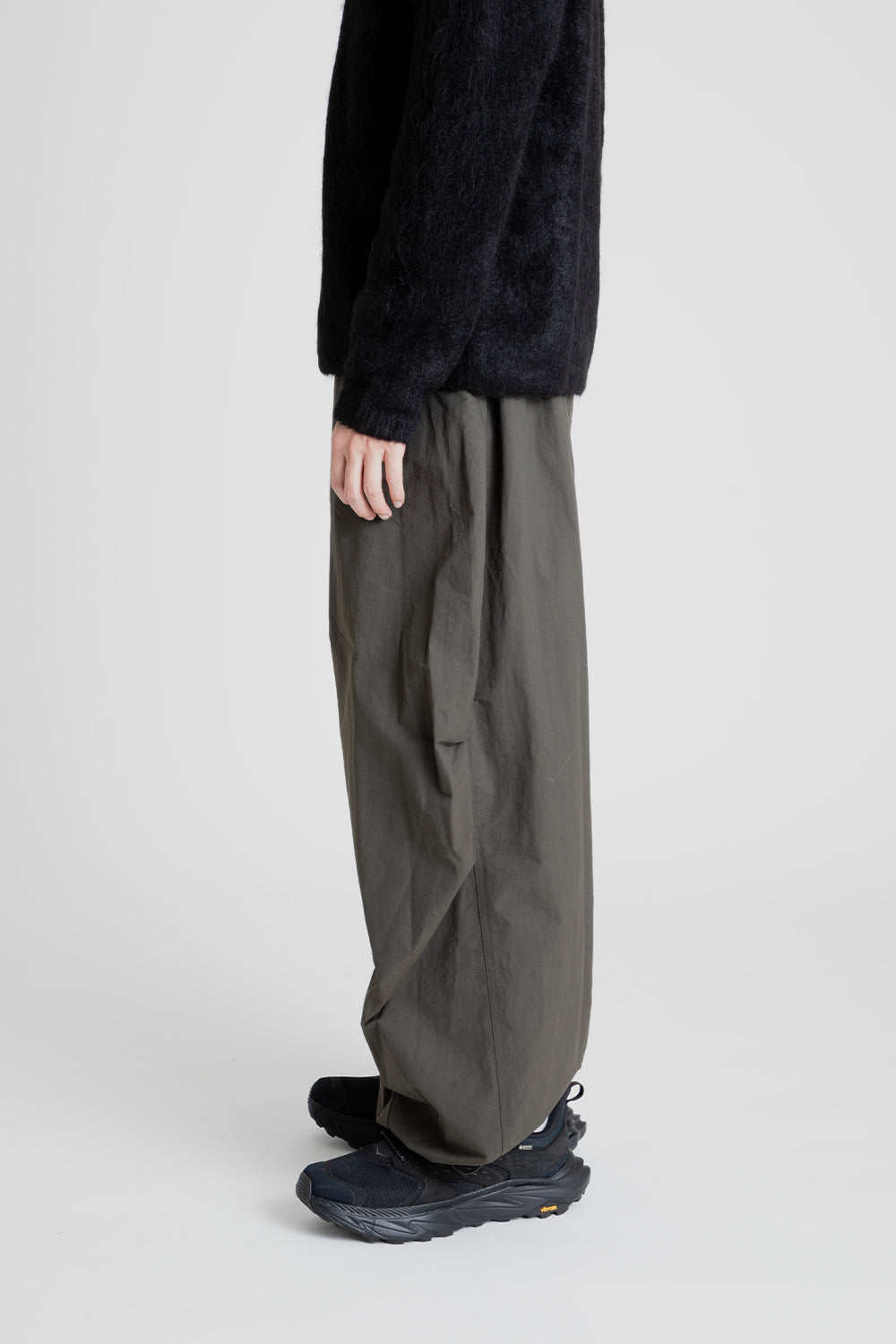 Amomento Coton Nylon Fatigue Pants in Dark Brown