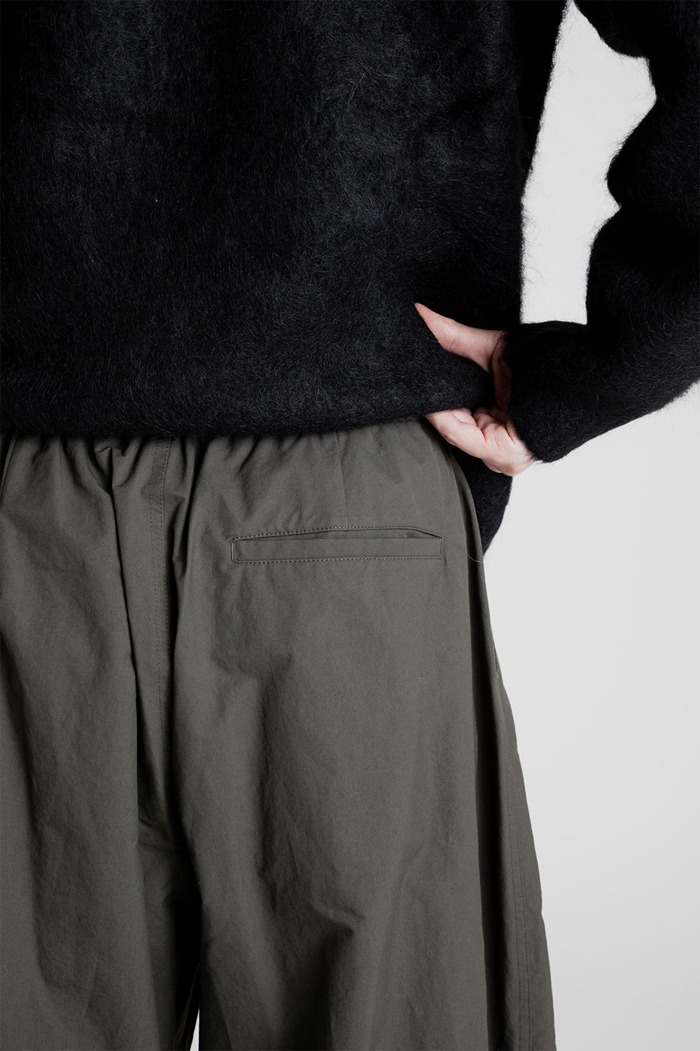 Amomento Coton Nylon Fatigue Pants in Dark Brown