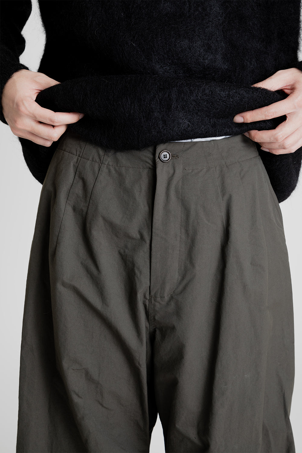 Amomento Coton Nylon Fatigue Pants in Dark Brown