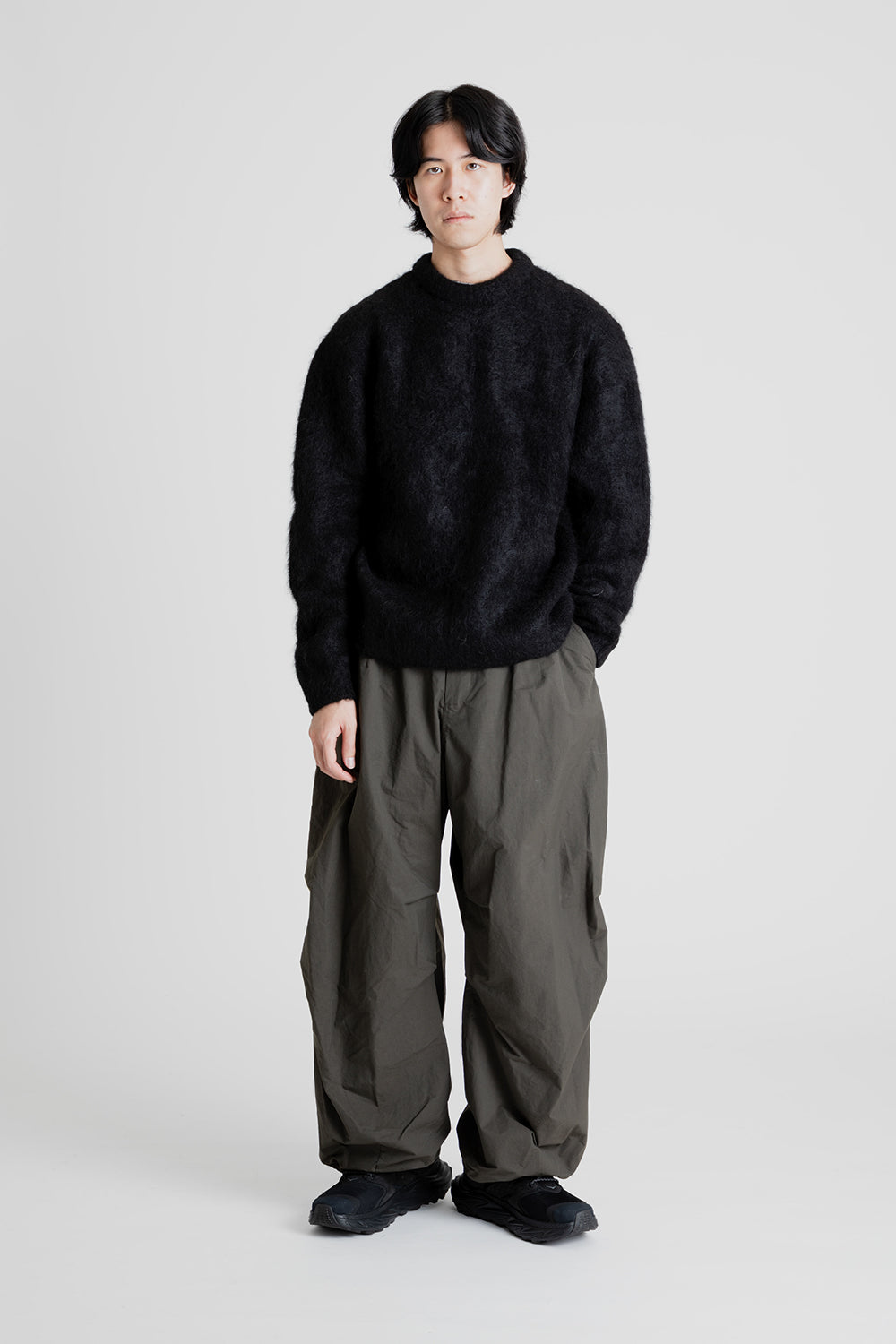 Amomento Coton Nylon Fatigue Pants in Dark Brown