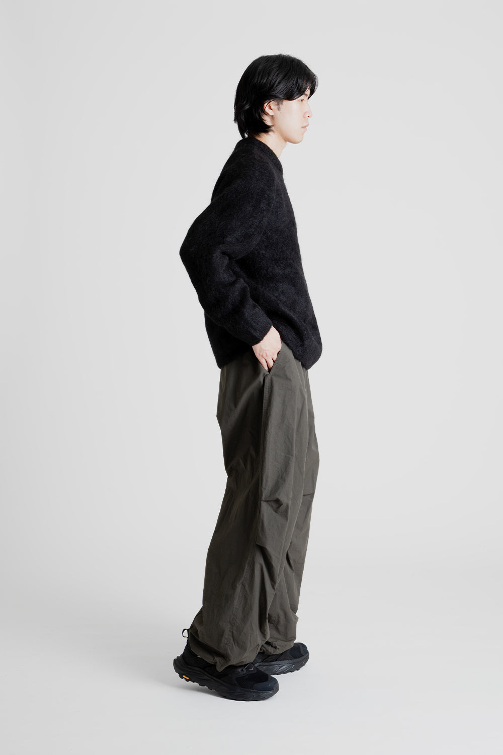 Amomento Coton Nylon Fatigue Pants in Dark Brown