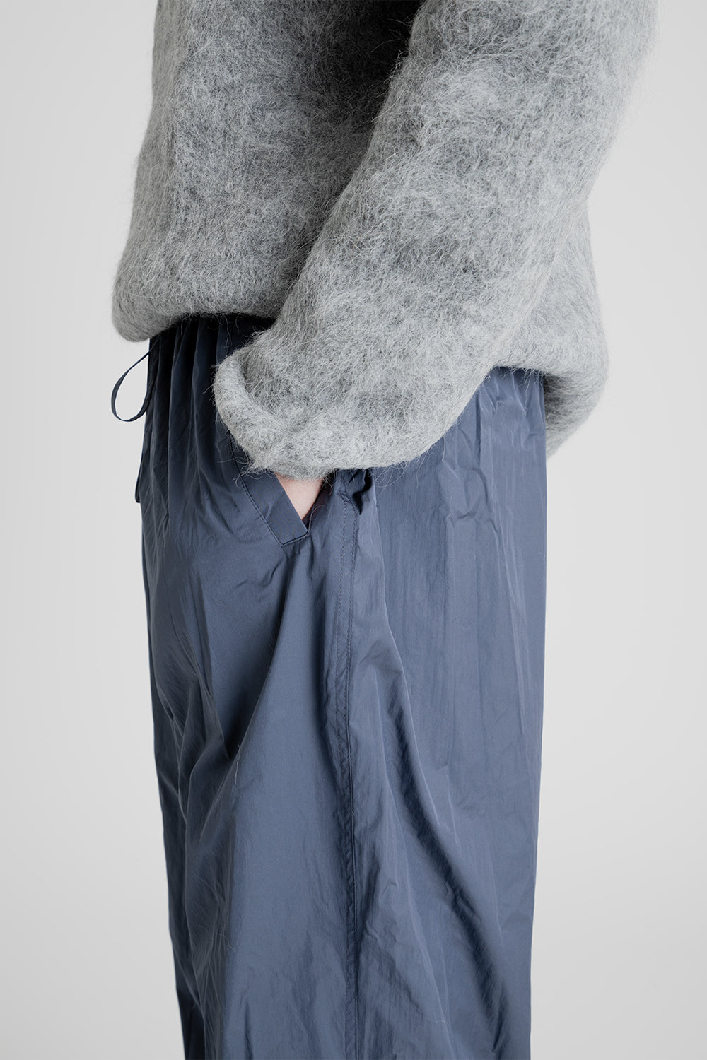 Amomento Padded Shirring Pants in Charcoal