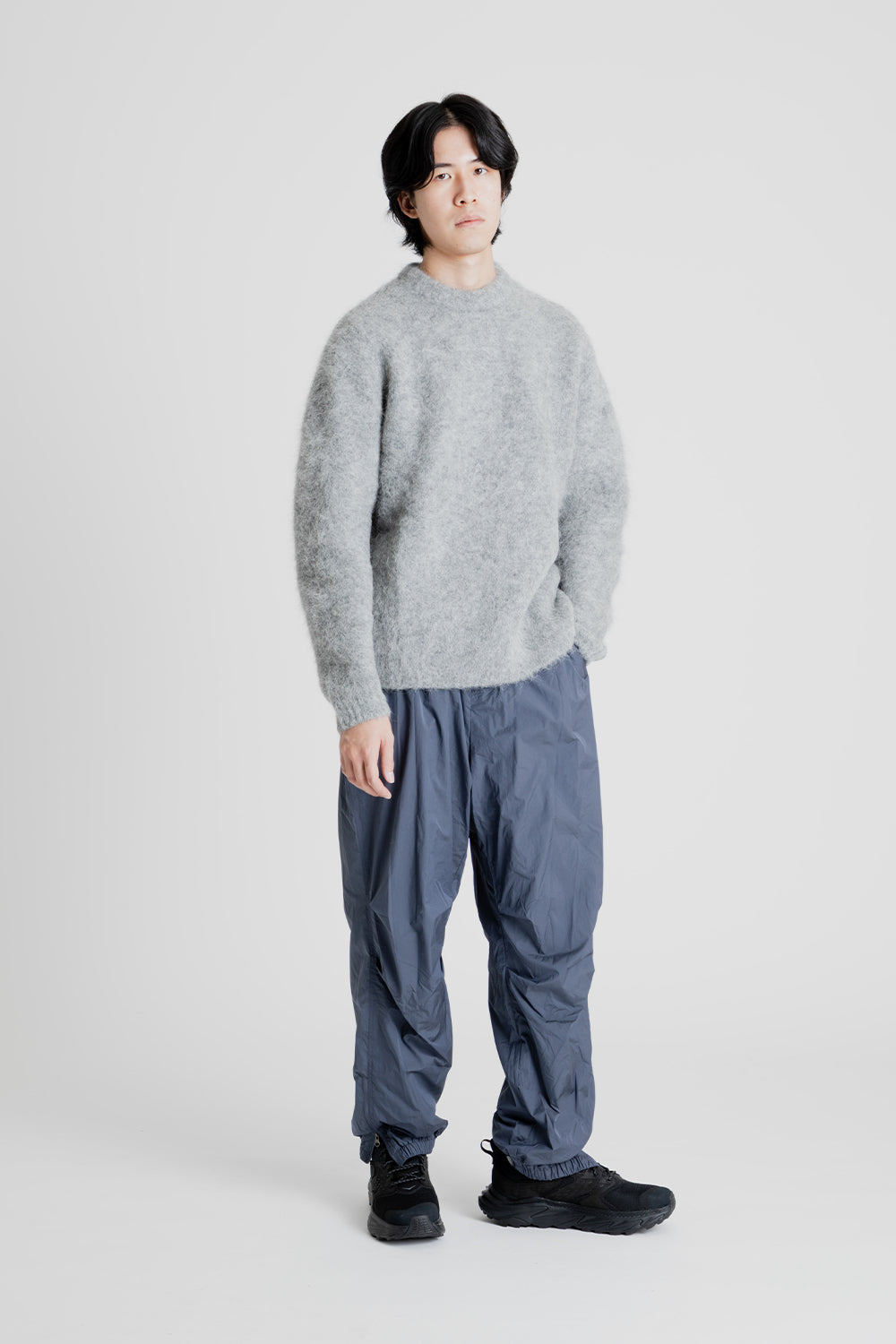 Amomento Padded Shirring Pants in Charcoal