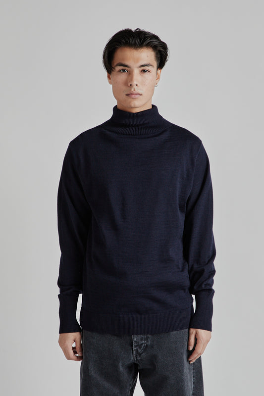 Andersen Andersen Marine Turtleneck Navy Blue 2