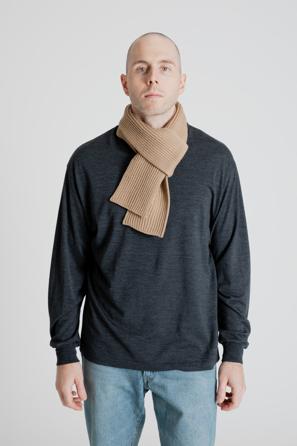 Andersen-Andersen Short Scarf in Camel