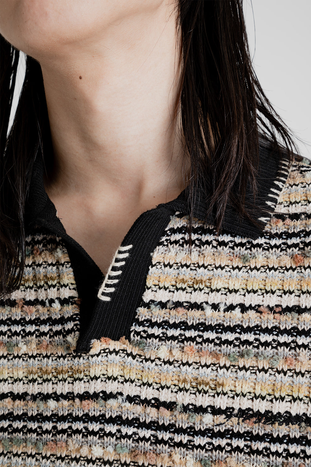 Andersson Bell Crea Boucle Collar Knit in Beige