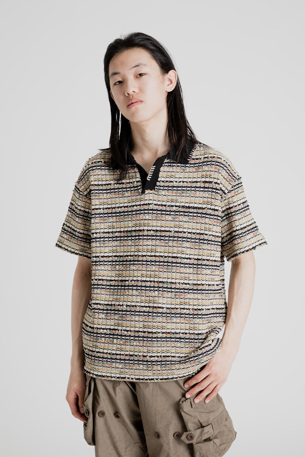 Crea Boucle Collar Knit - Beige - Wallace Mercantile Shop