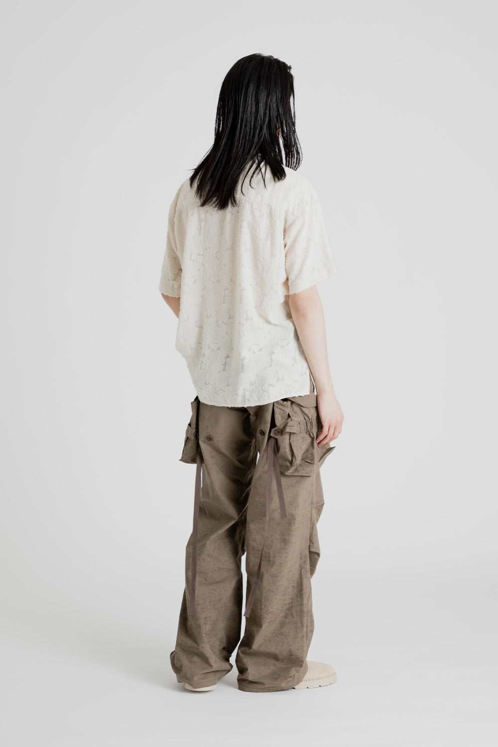Andersson Bell Fantini Crack Cargo Pants in Khaki