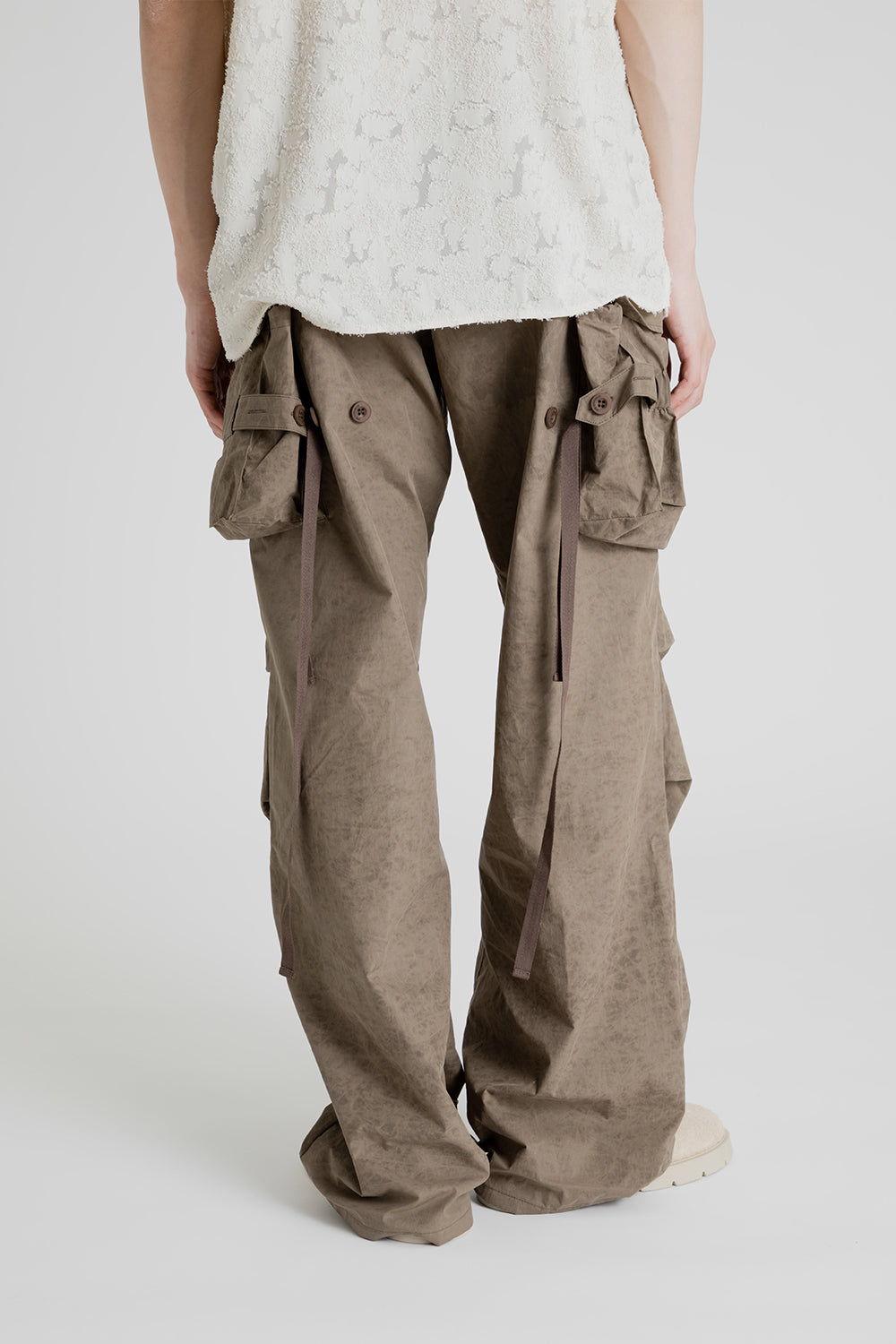 Andersson Bell Fantini Crack Cargo Pants in Khaki