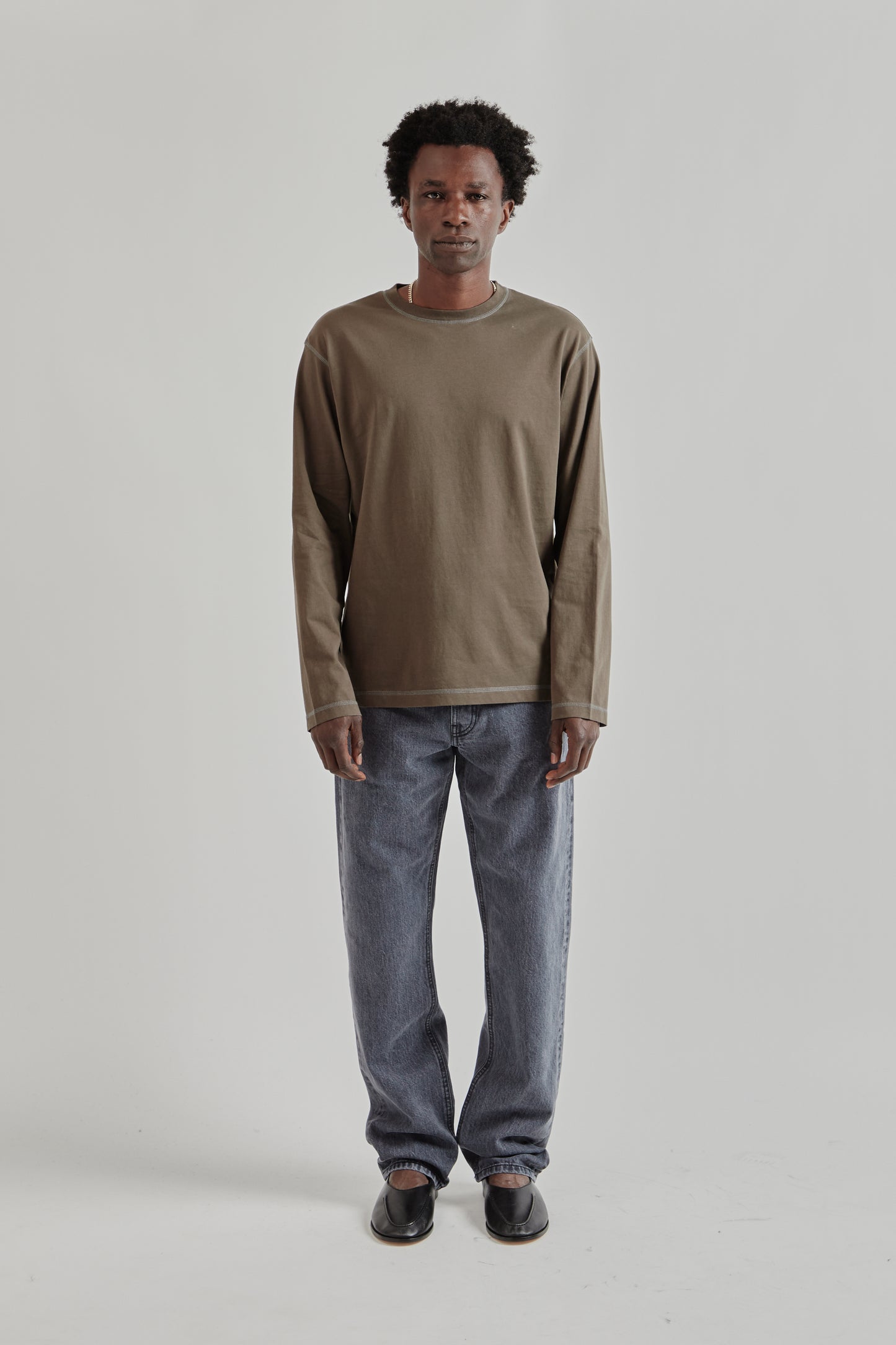 Another Aspect FW25 Another TShirt 3.0 Brown Navy 1