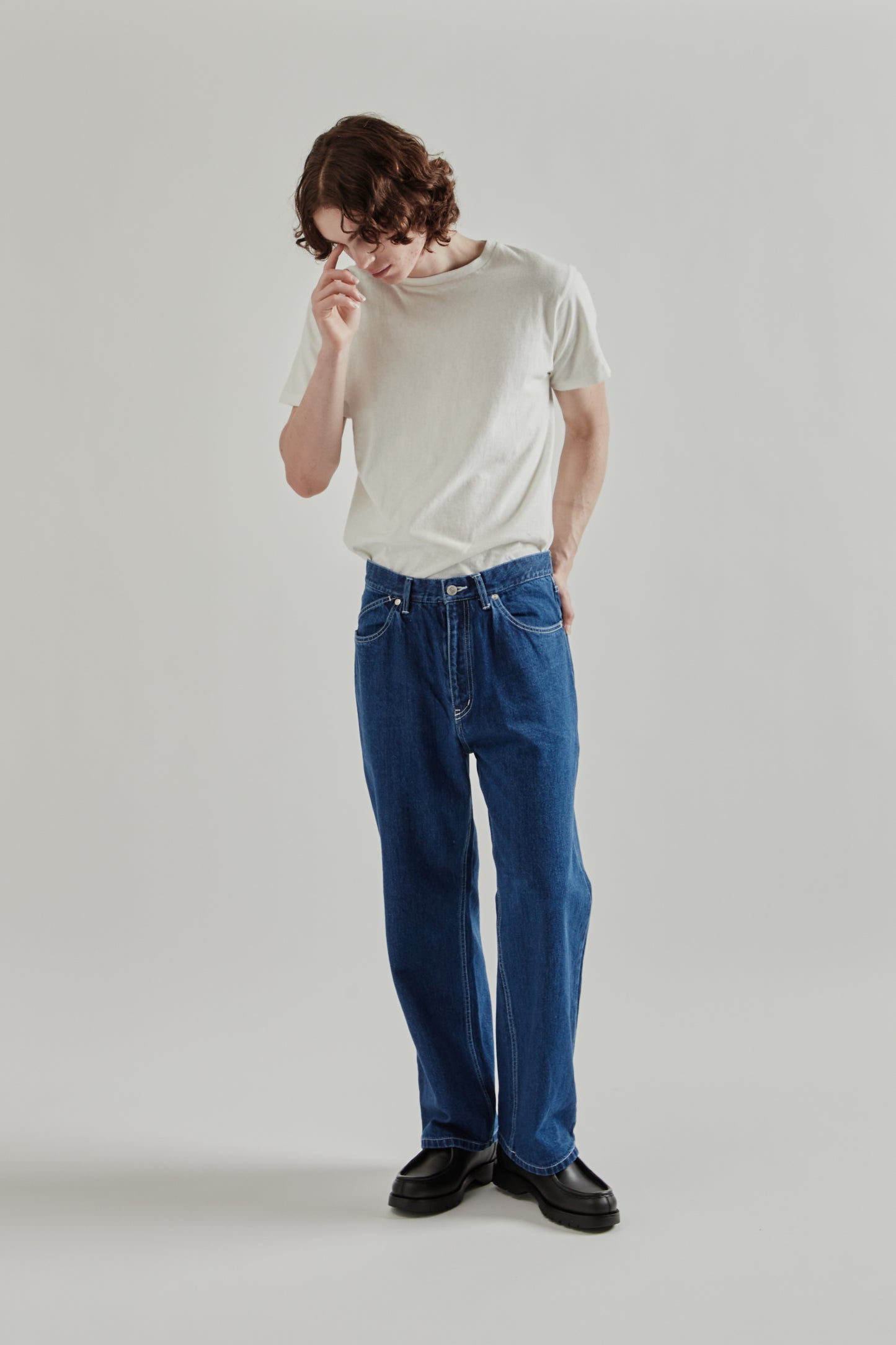 12 Oz Straight Leg 5P Pant - Washed Indigo