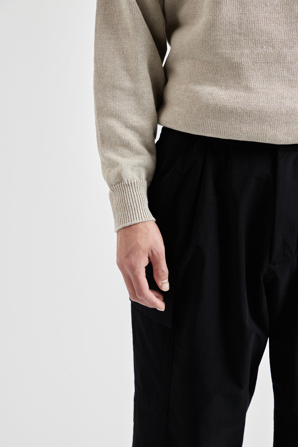 Washed High Count Linen Crew Neck - Natural - Wallace Mercantile Shop