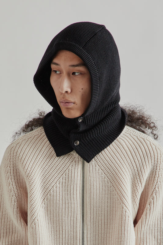 Batoner FW25 Solid Wool Balaclava Black 2