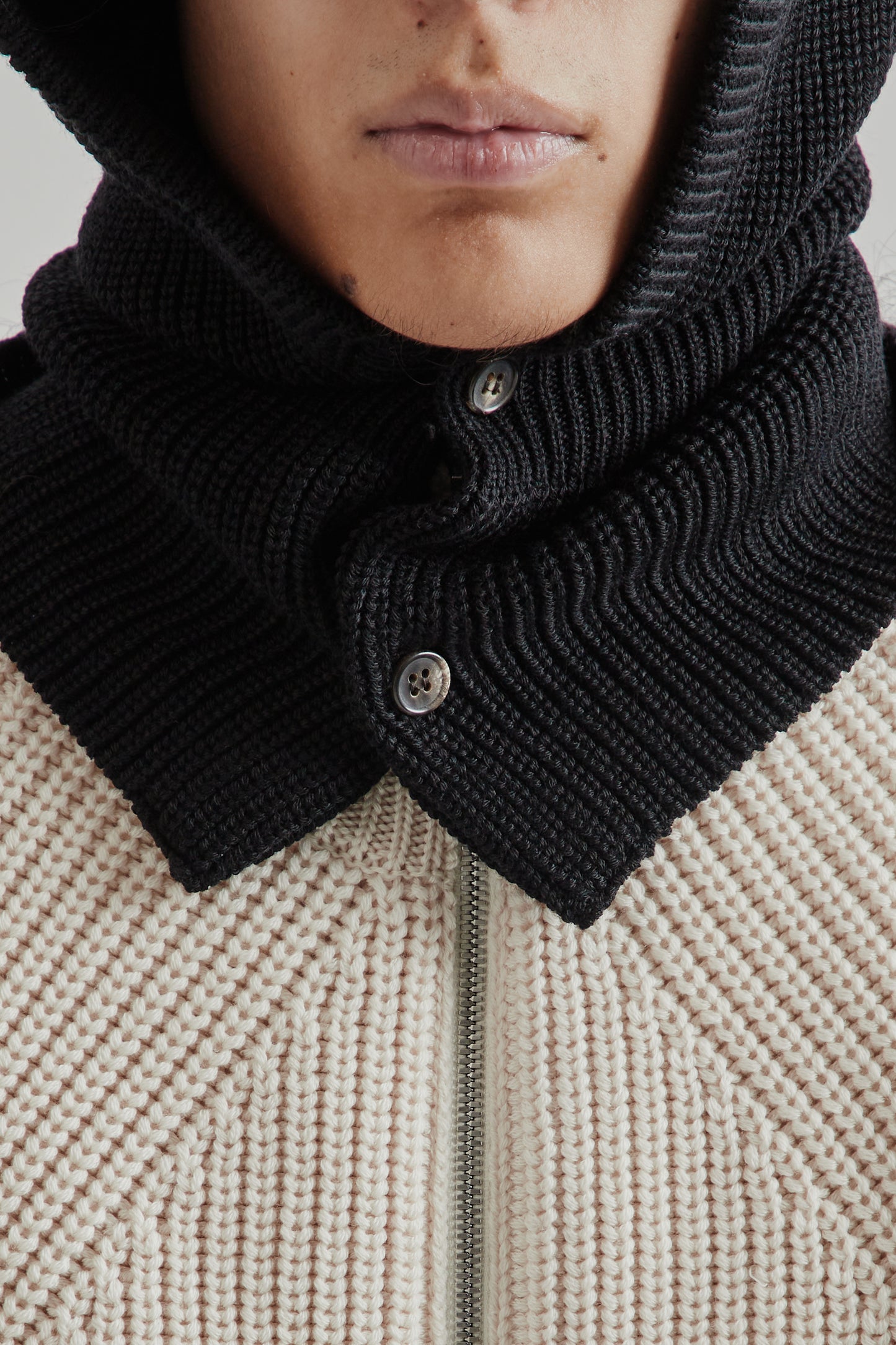 Batoner FW25 Solid Wool Balaclava Black 5