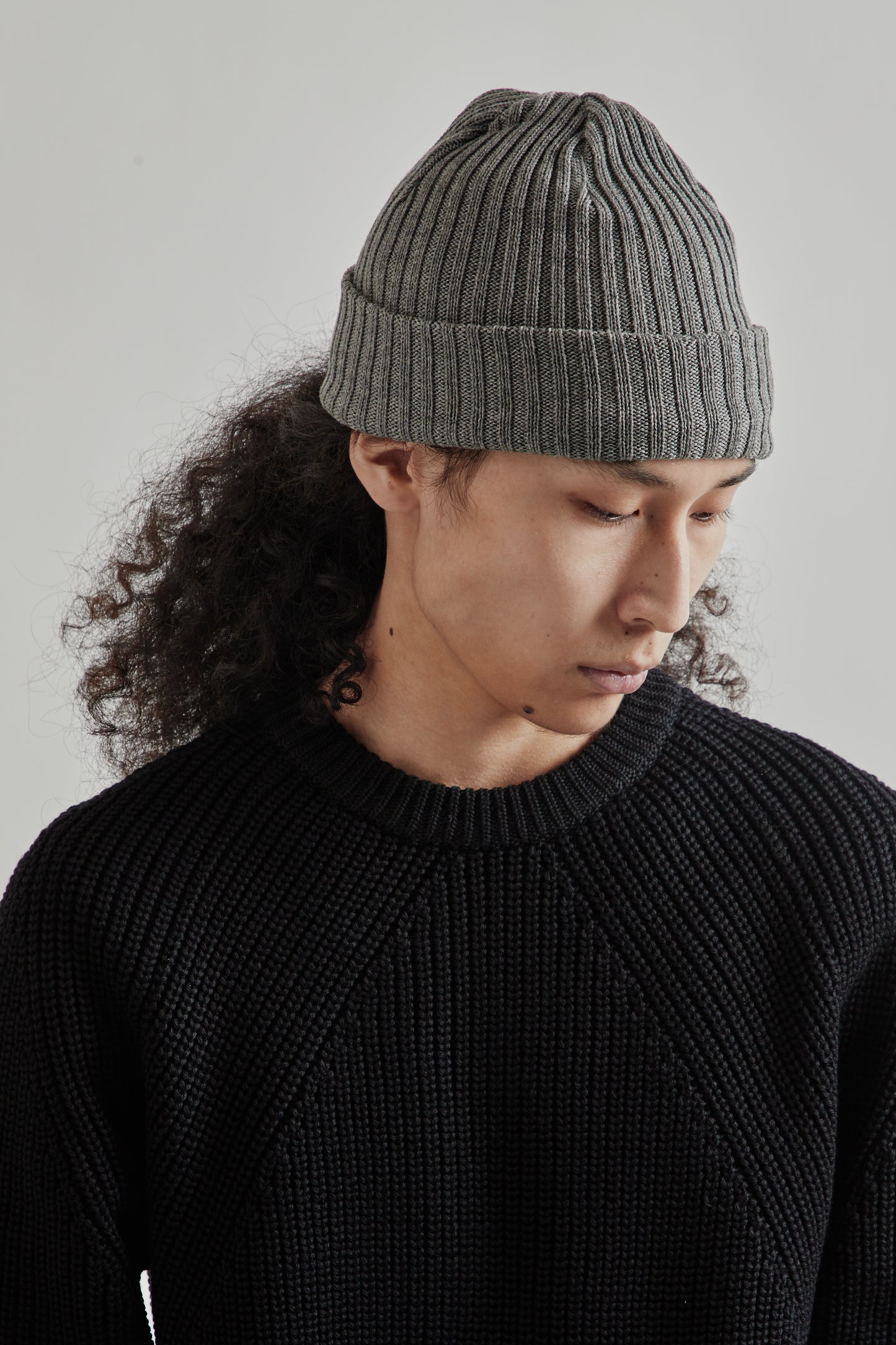 Batoner FW25 Solid Wool Knit Cap Merange Gray13