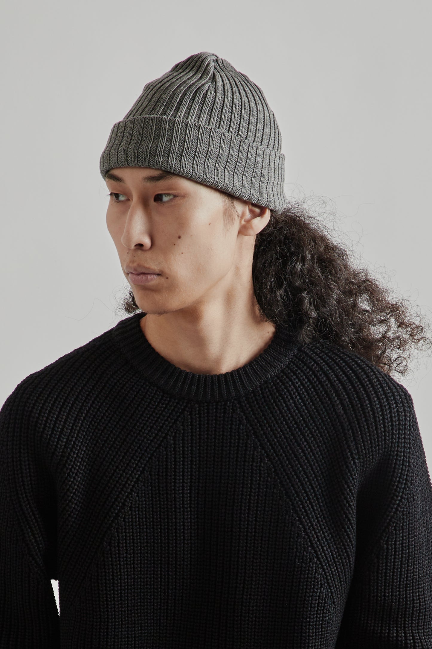 Batoner FW25 Solid Wool Knit Cap Merange Gray3