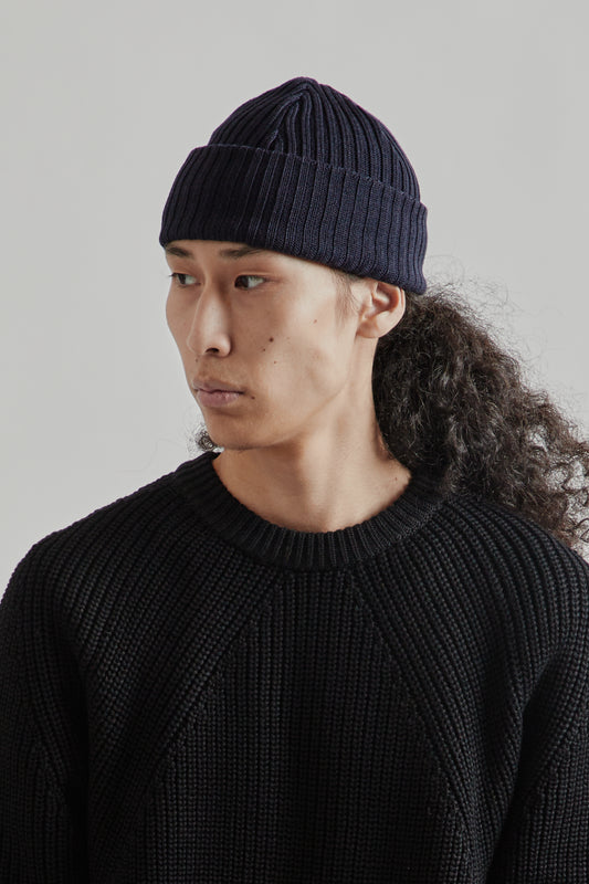 Batoner FW25 Solid Wool Knit Cap Navy3
