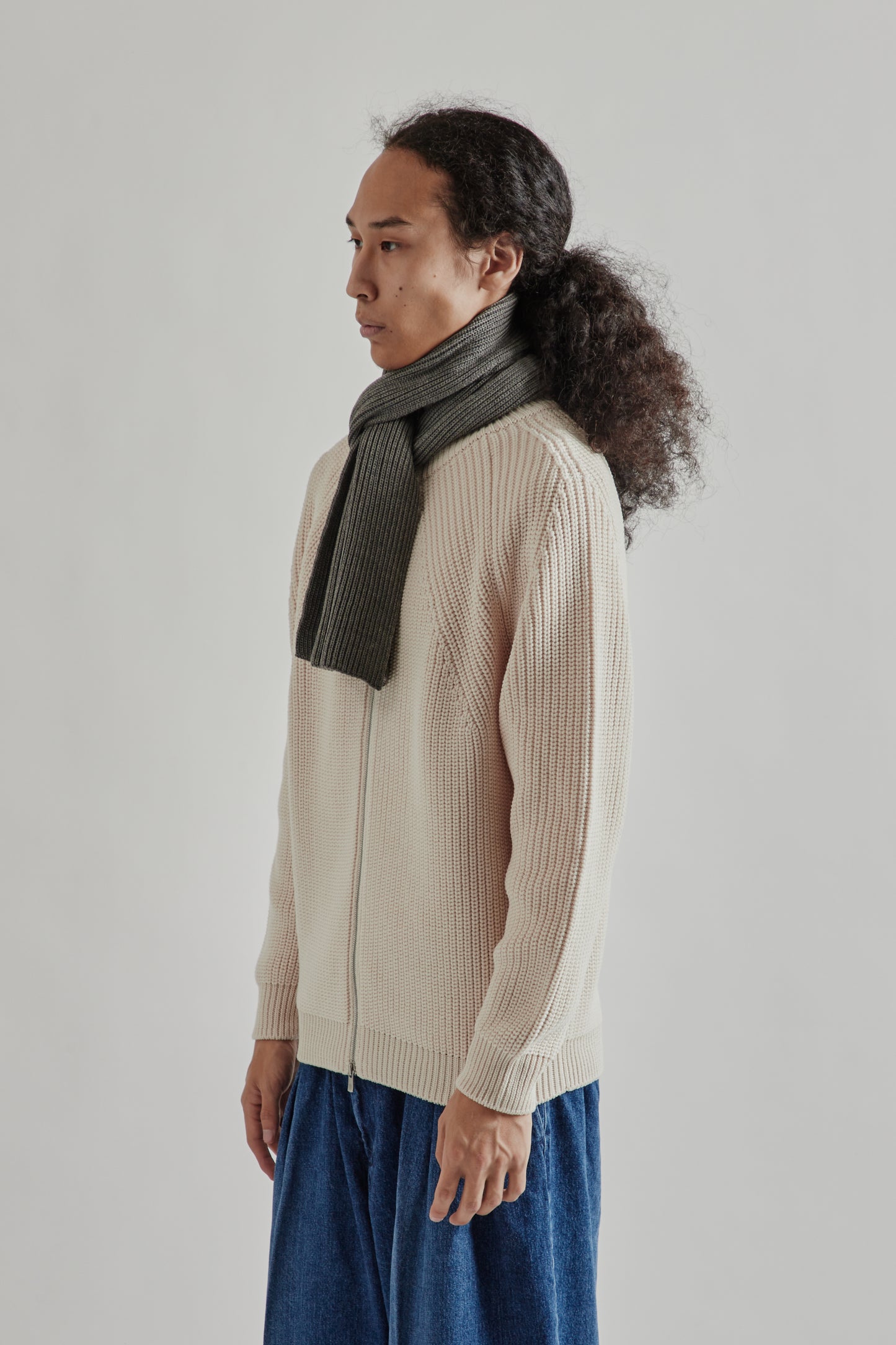 Batoner FW25 Solid Wool Rib Muffler Merange Gray22