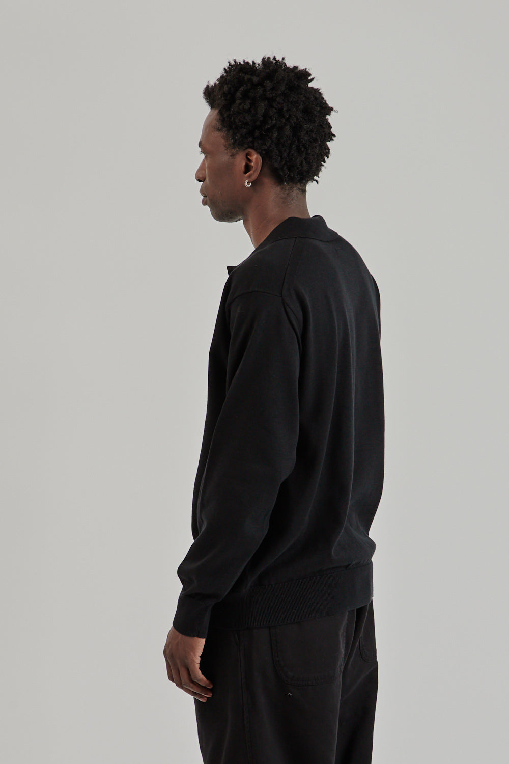 Sea Island Cotton Polo - Black