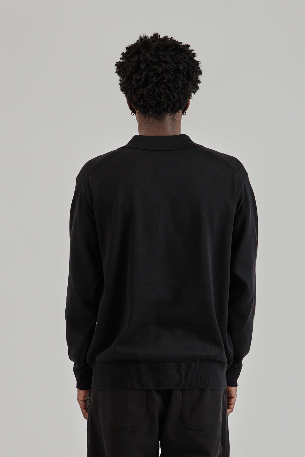Sea Island Cotton Polo - Black