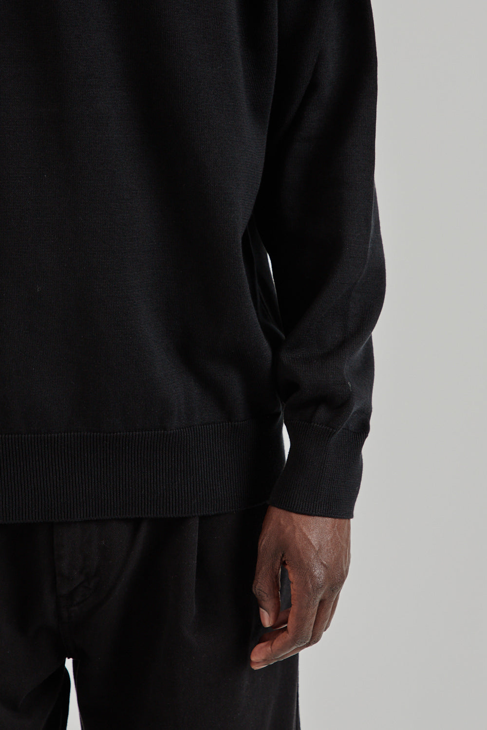 Sea Island Cotton Polo - Black