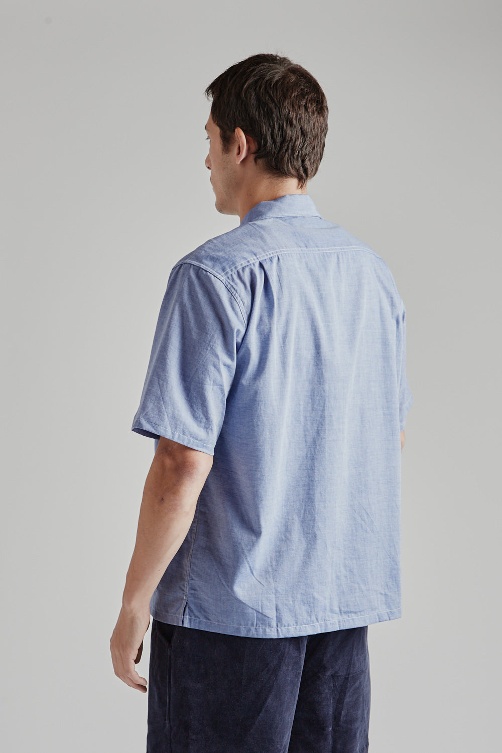 Brother Brother 3 Pocket Shirt in Navy Chambray