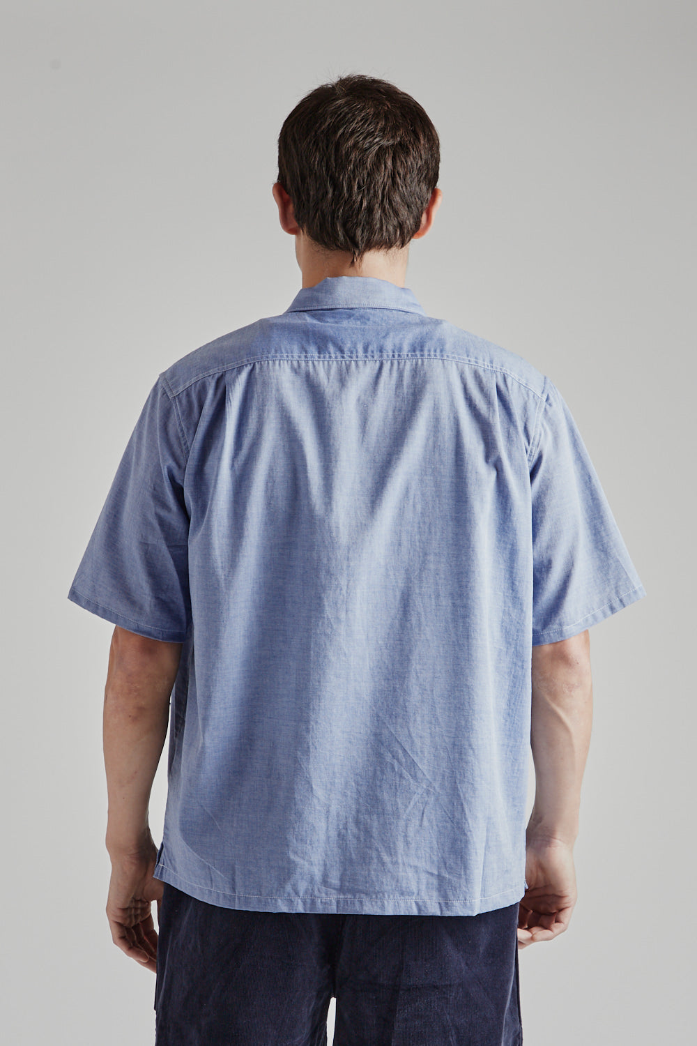Brother Brother 3 Pocket Shirt in Navy Chambray