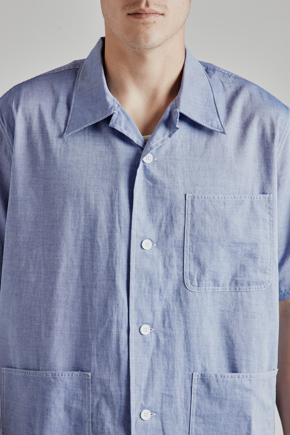 Brother Brother 3 Pocket Shirt in Navy Chambray