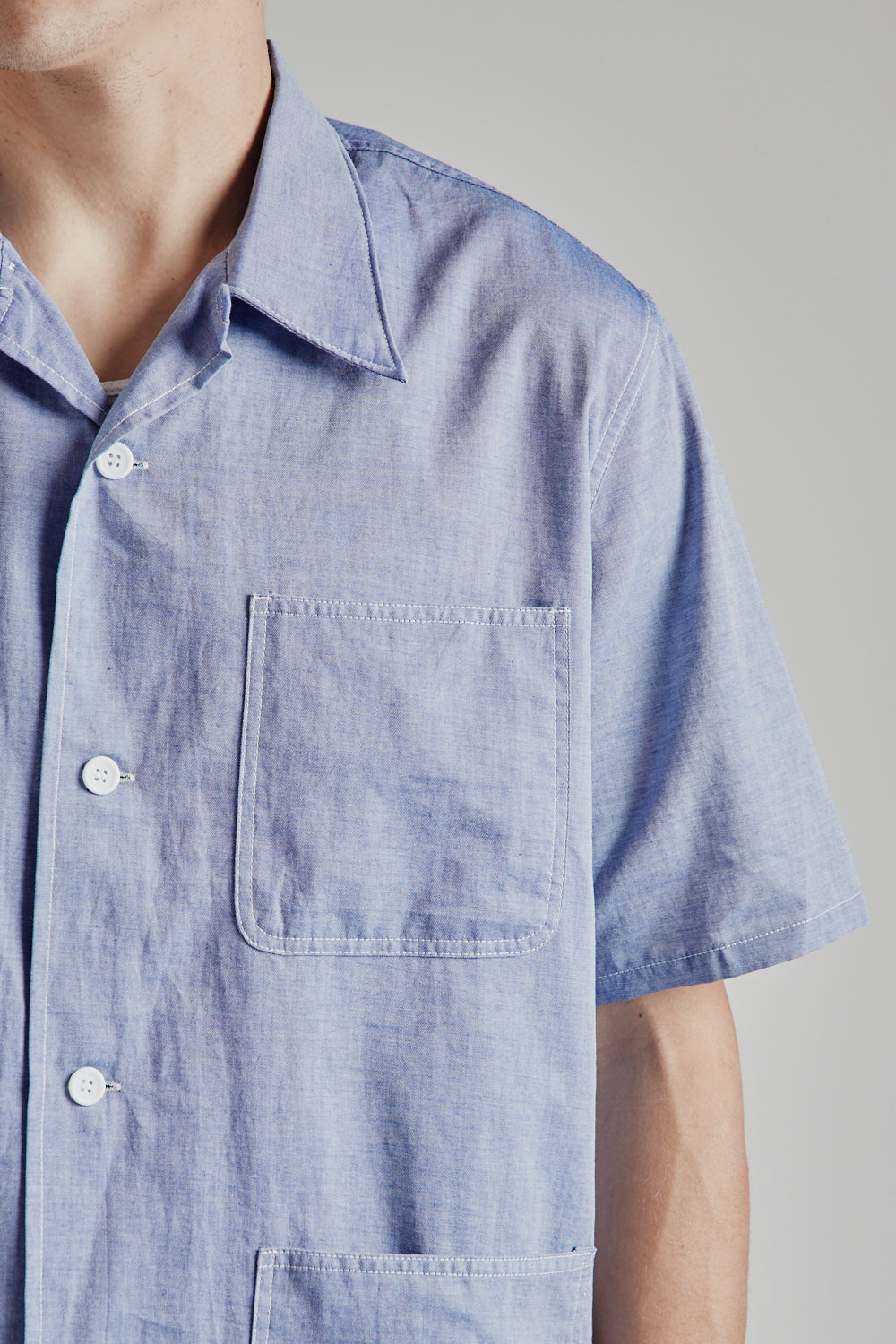 Brother Brother 3 Pocket Shirt in Navy Chambray