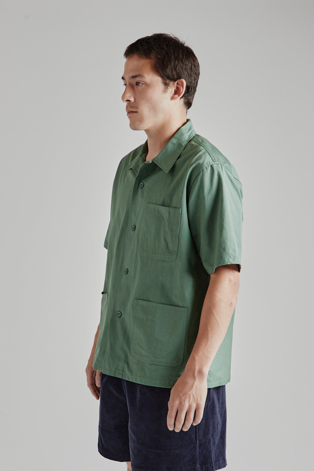 Brother Brother 3 Pocket Shirt in Olive Ripstop