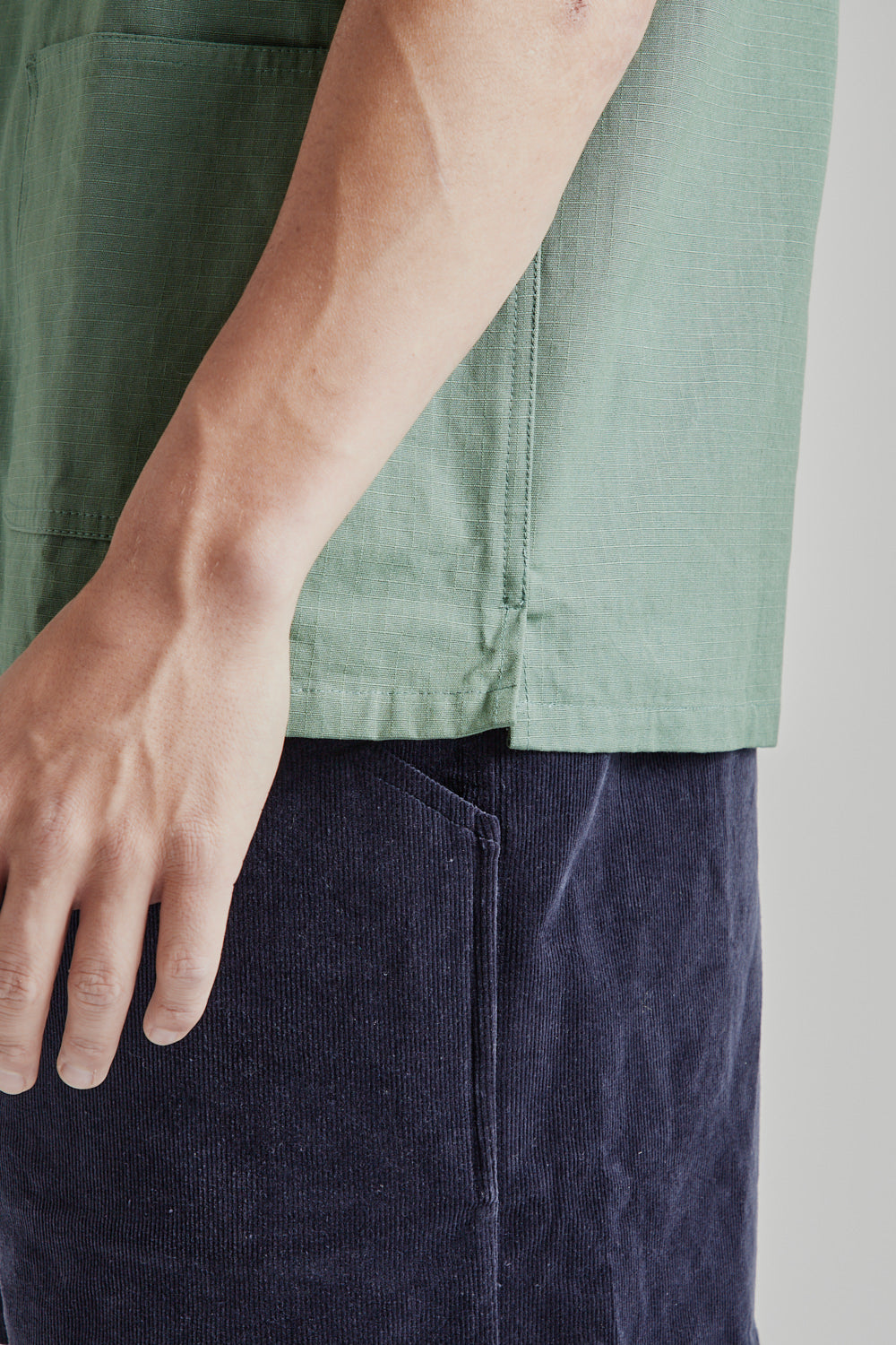 Brother Brother 3 Pocket Shirt in Olive Ripstop