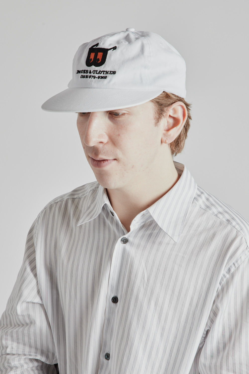 6 Panel Books & Clothes Hat - White - Wallace Mercantile Shop