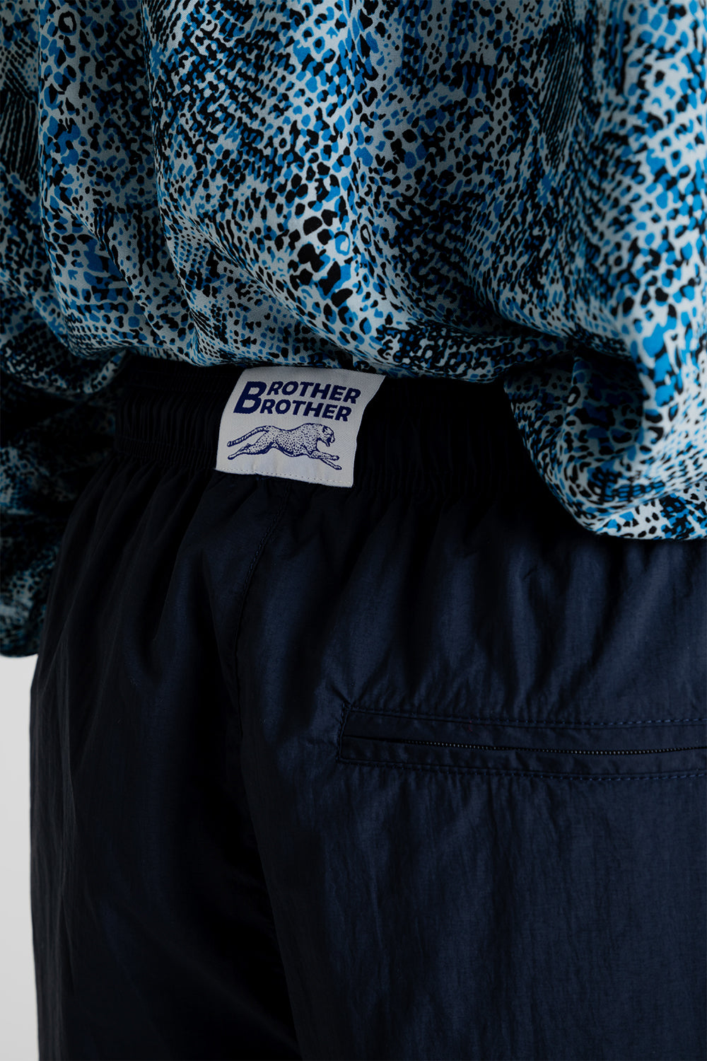 Brother Brother Baggie Short in Nylon Navy
