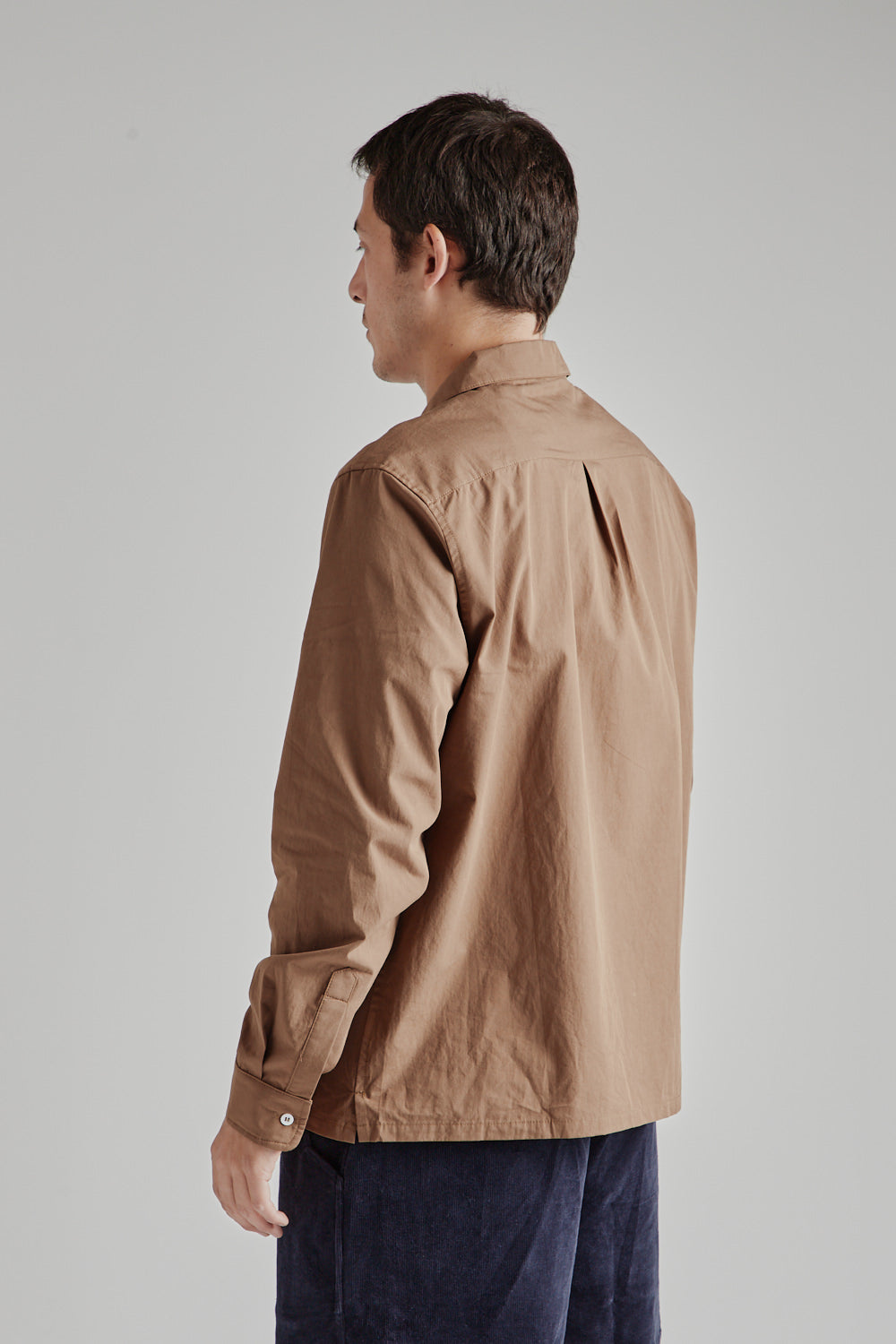 Brother Brother Camp Collar Shirt LS in Brown