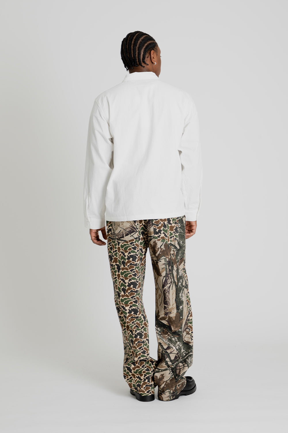 Brother Brother Ripstop Military Zip LS Shirt White Back