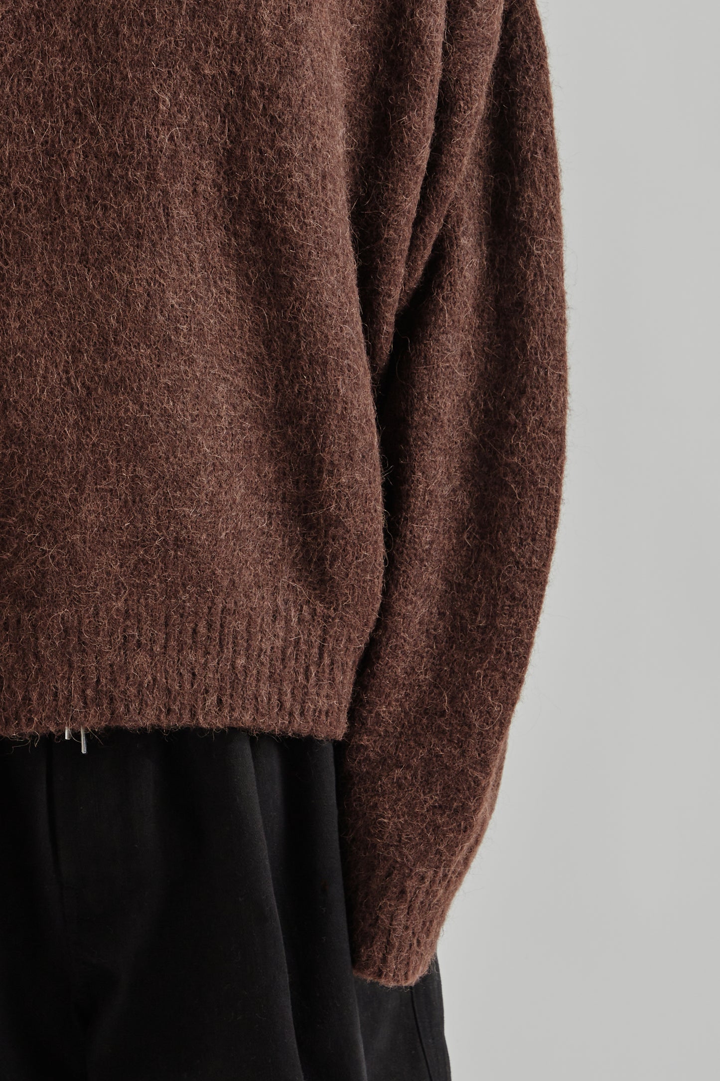 Estudio Niksen FW25 Alpaca Polo Sweater Brown 8