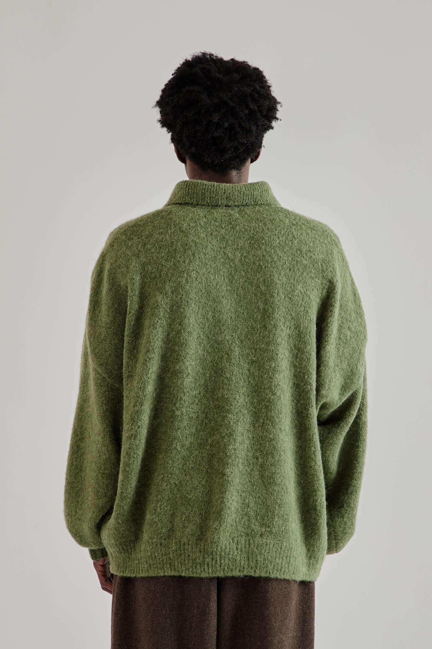 Estudio Niksen FW25 Alpaca Polo Sweater Green5