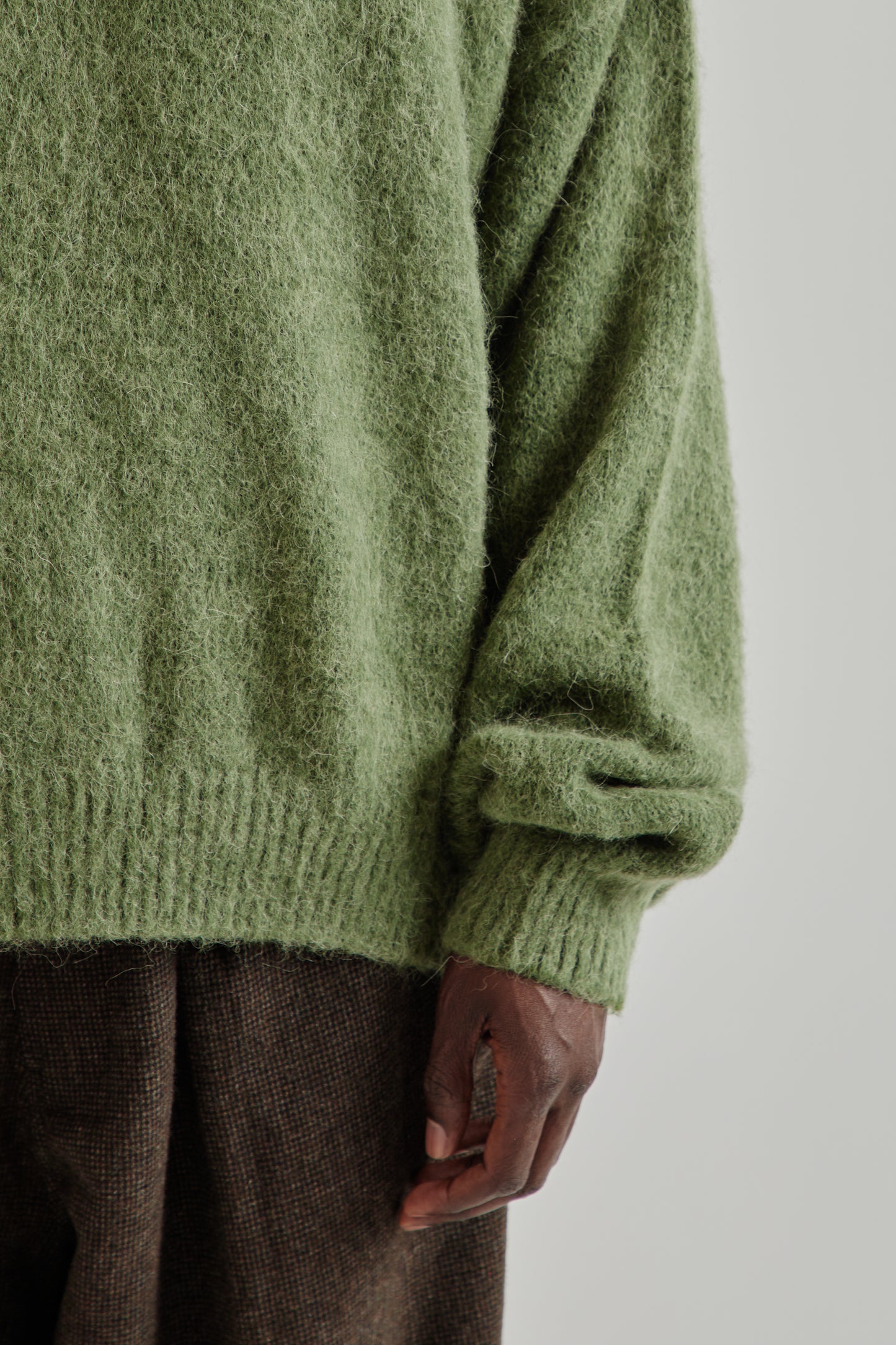 Estudio Niksen FW25 Alpaca Polo Sweater Green8