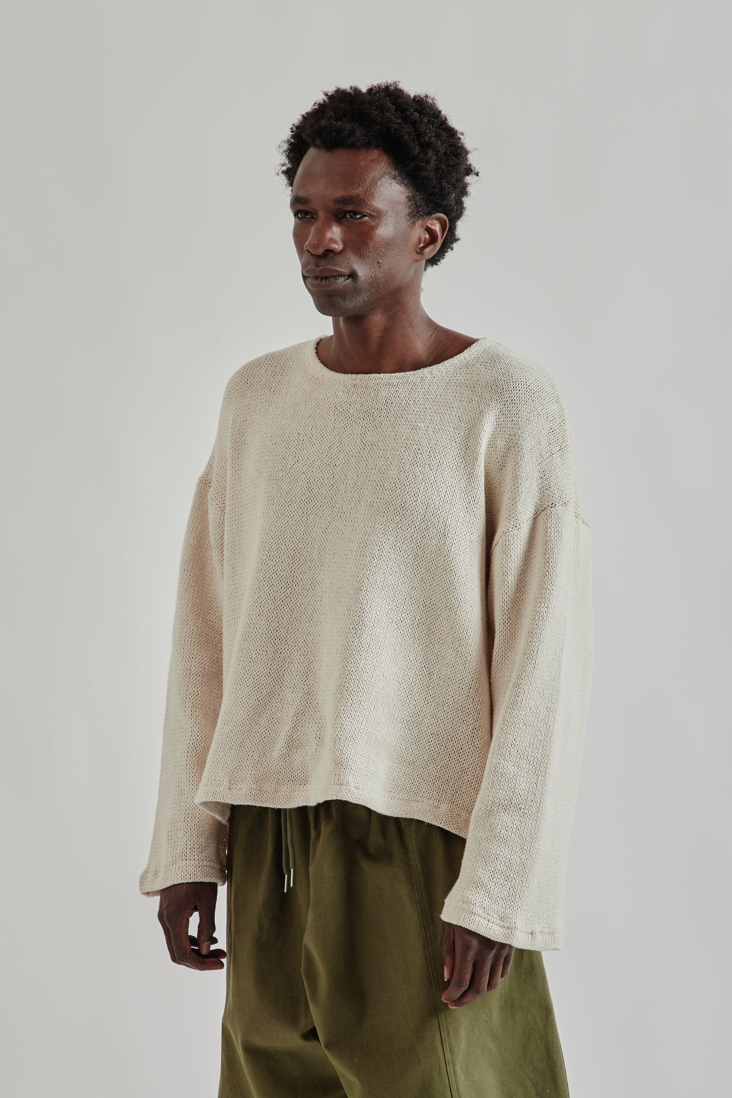 Estudio Niksen FW25 Crochet Boxy Sweater Ivory 3