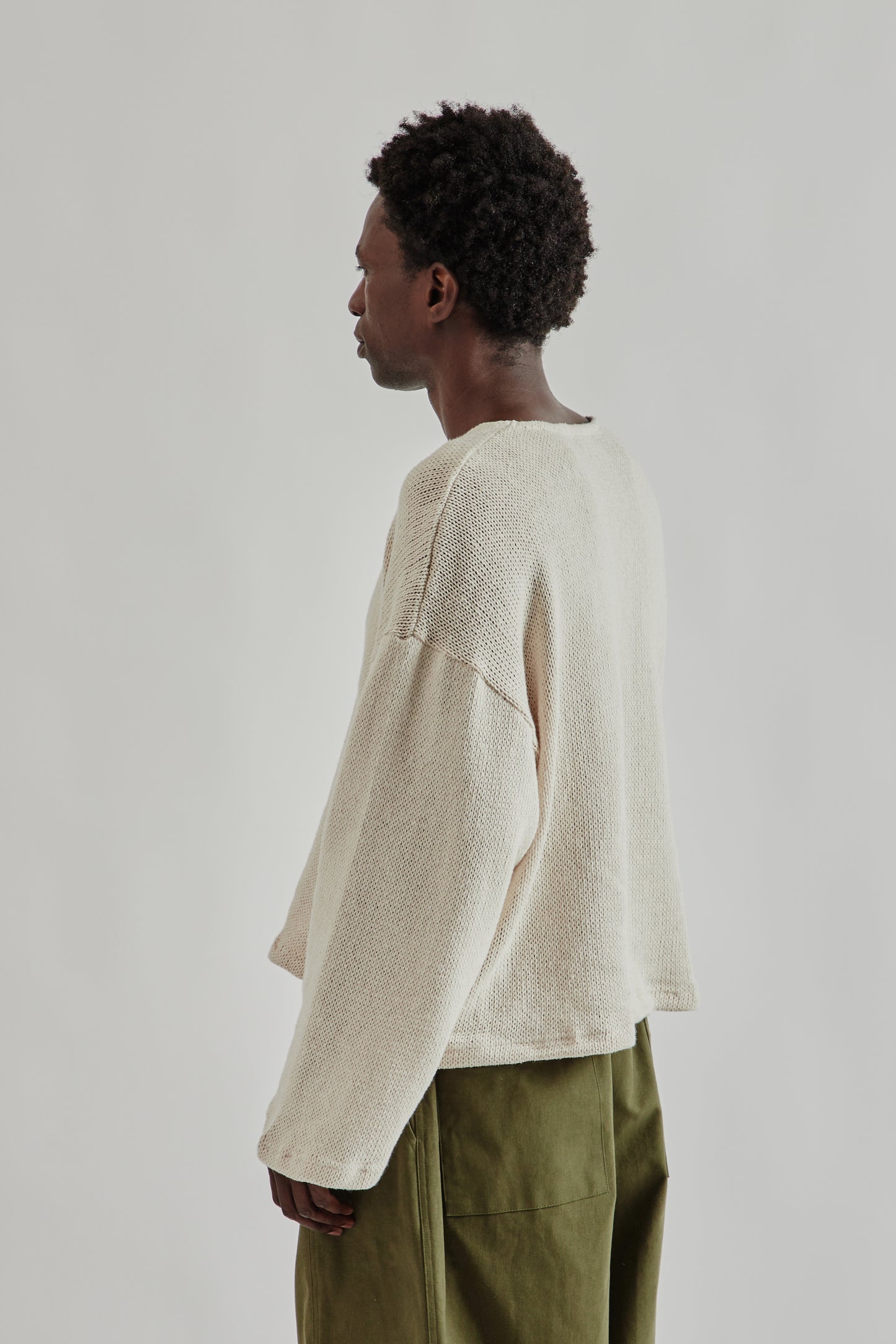 Estudio Niksen FW25 Crochet Boxy Sweater Ivory 4