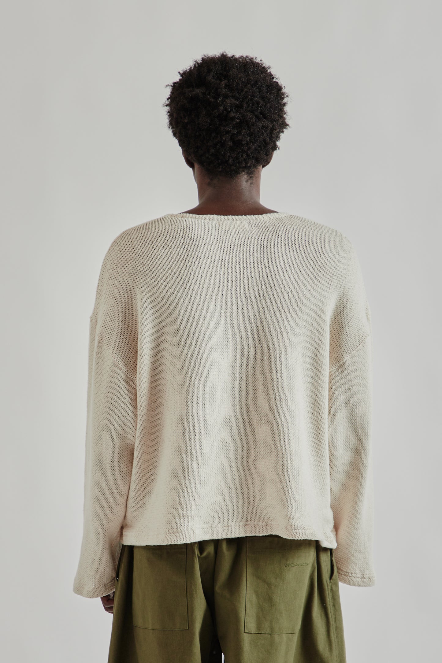 Estudio Niksen FW25 Crochet Boxy Sweater Ivory 5
