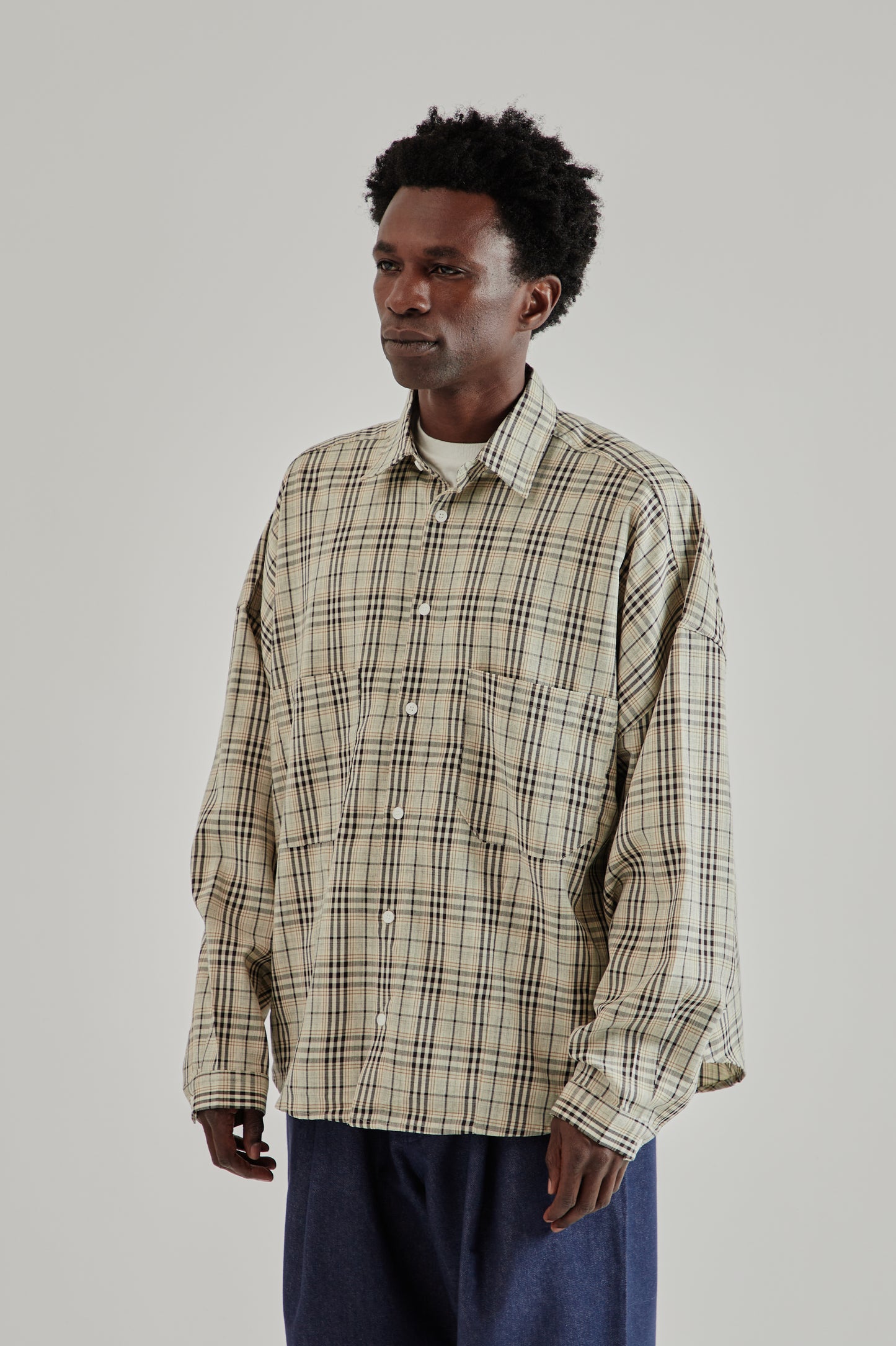 Estudio Niksen FW25 Dart Oxford Shirt Checkered3